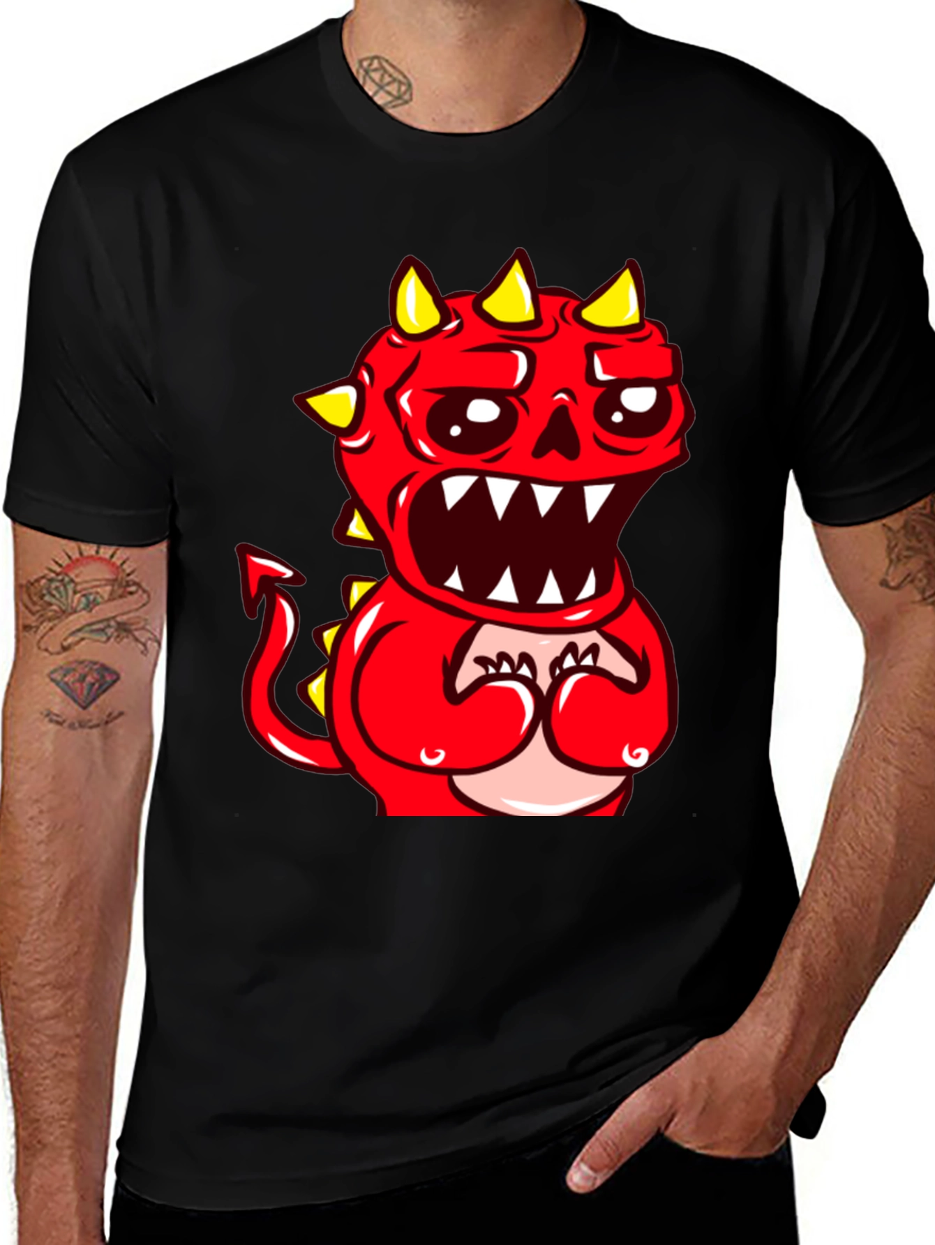 Variant 25 of Monster Graphic Tee - Black Unisex T-Shirt