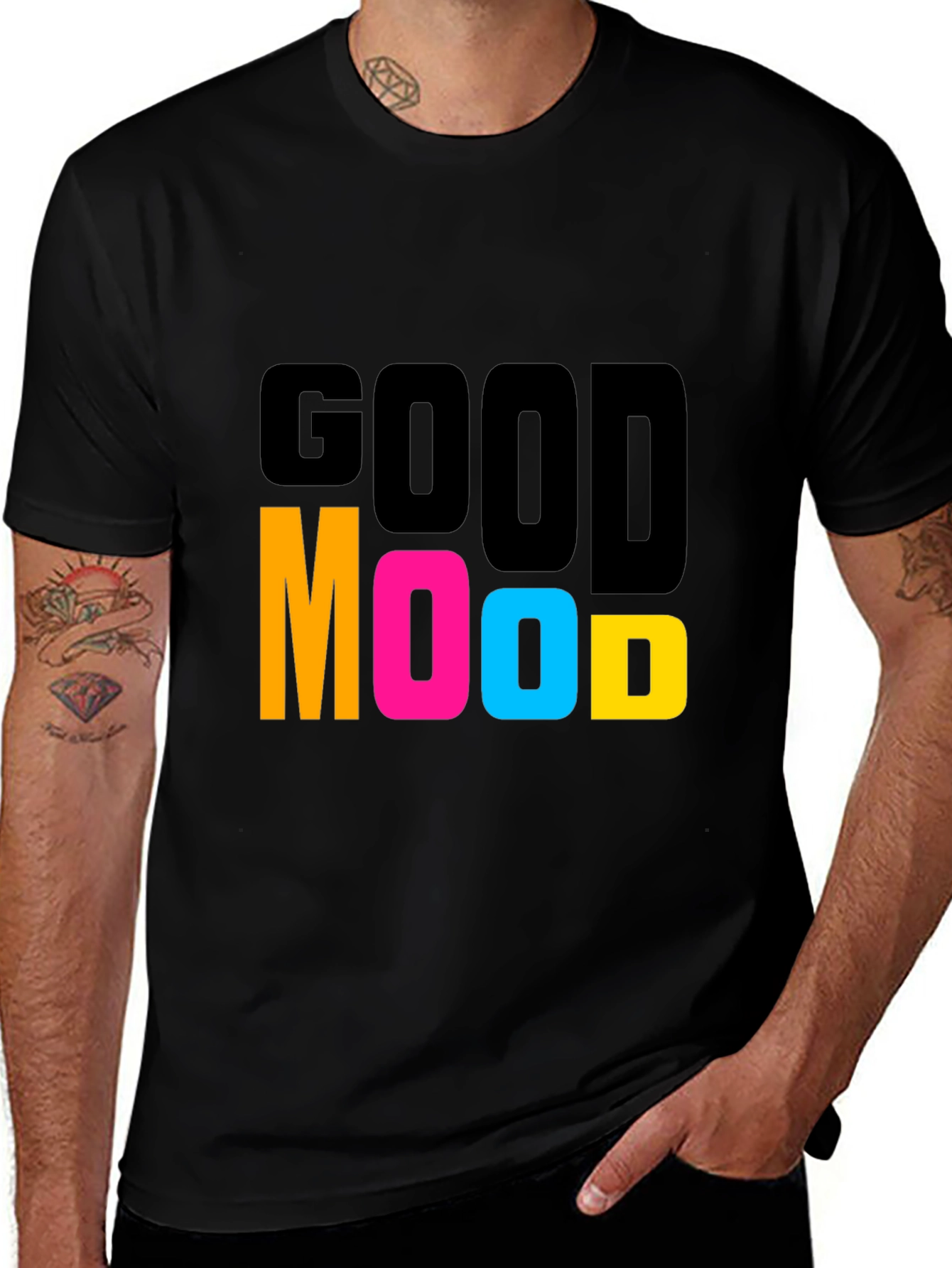 Good Mood Graphic T-Shirt - Black
