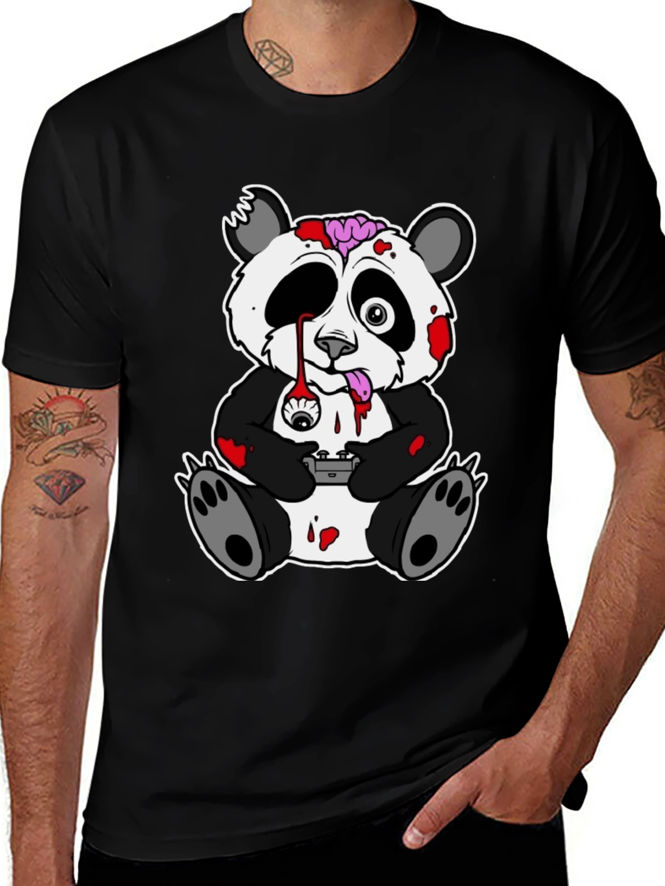 Variant 7 of Zombie Panda Gamer Graphic T-Shirt