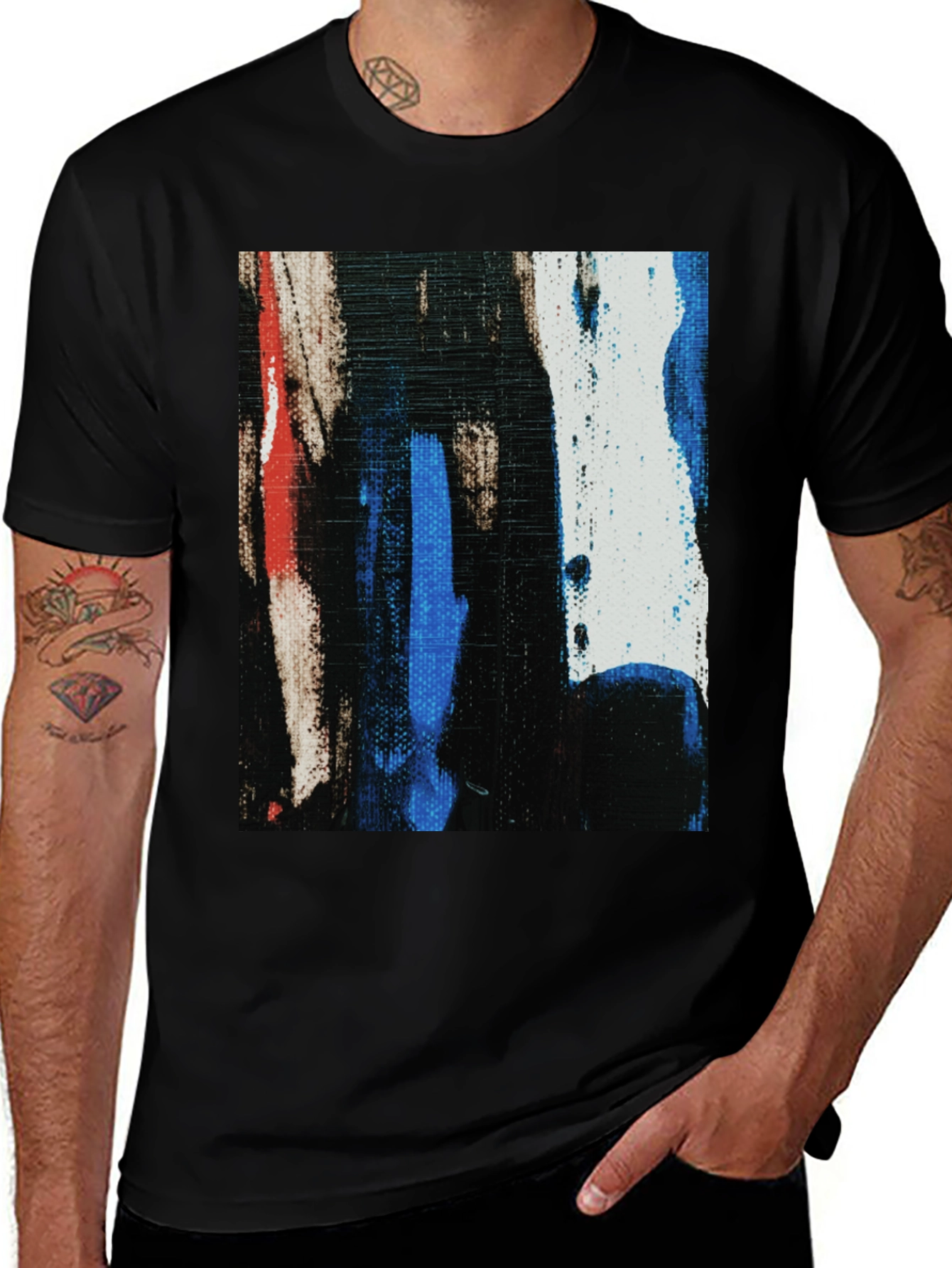 Variant 4 of Abstract Art Black T-Shirt