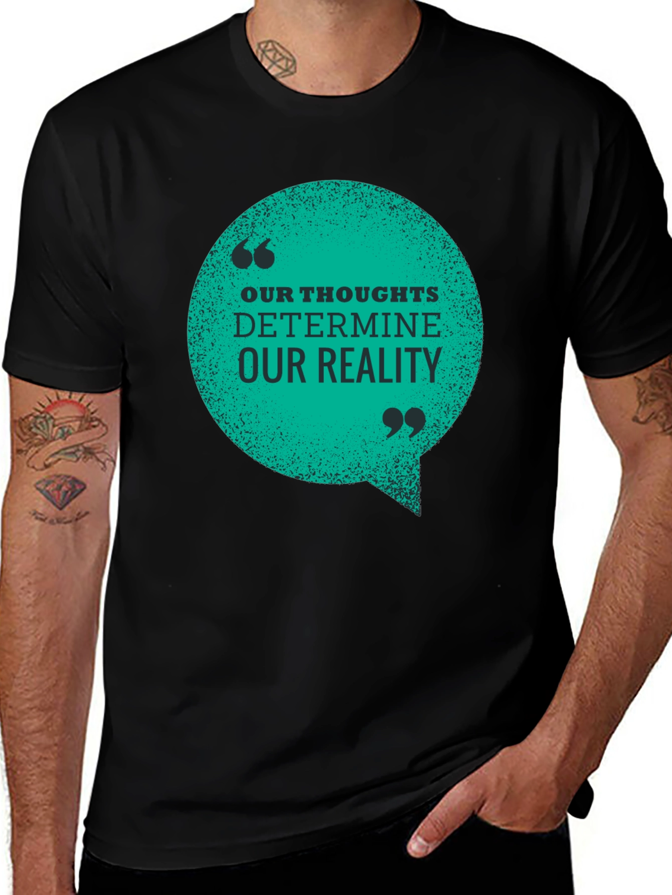 Variant 7 of Inspirational T-Shirt: Our Thoughts Determine Our Reality