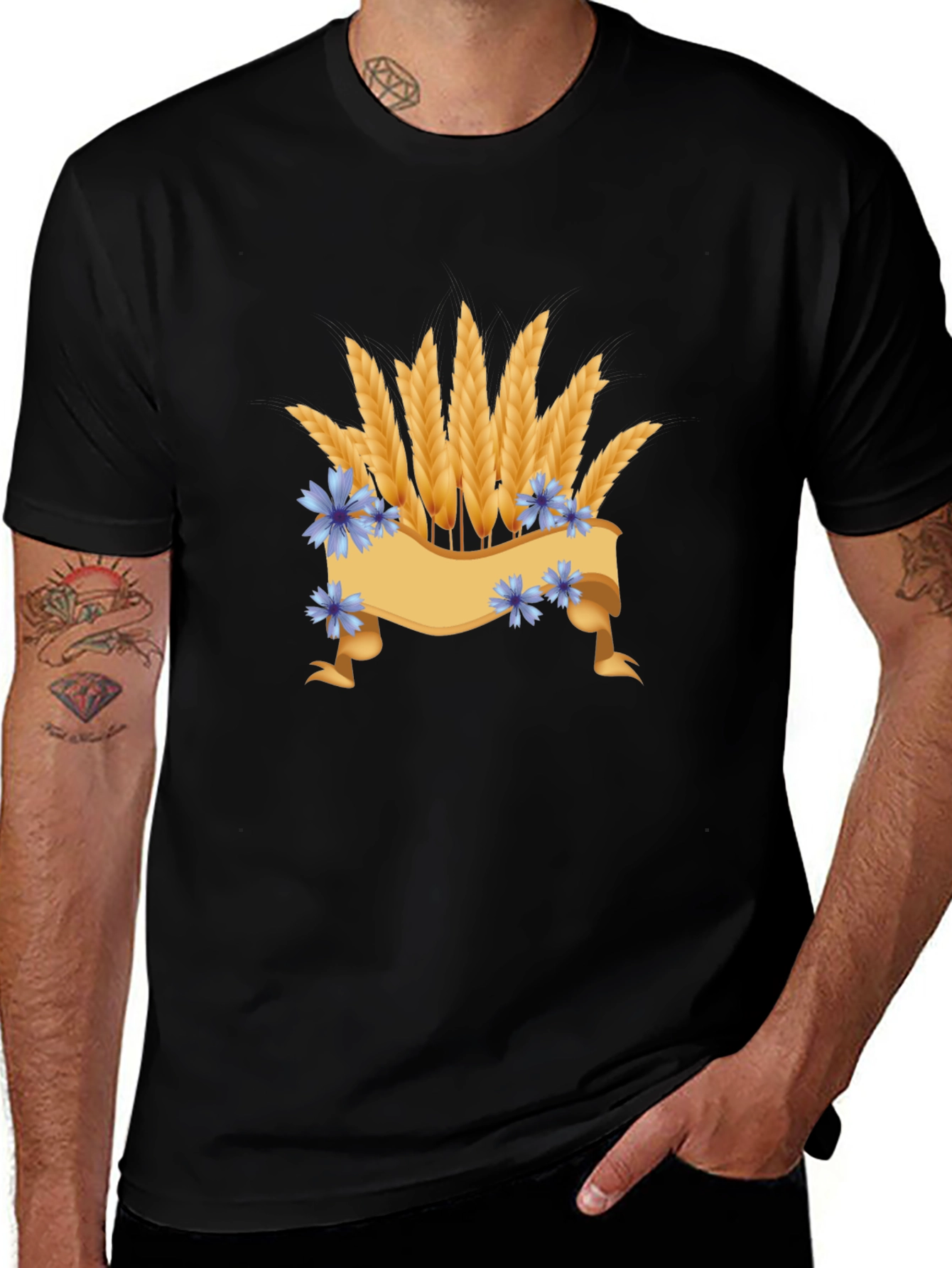 Variant 27 of Wheat & Cornflower Graphic T-Shirt