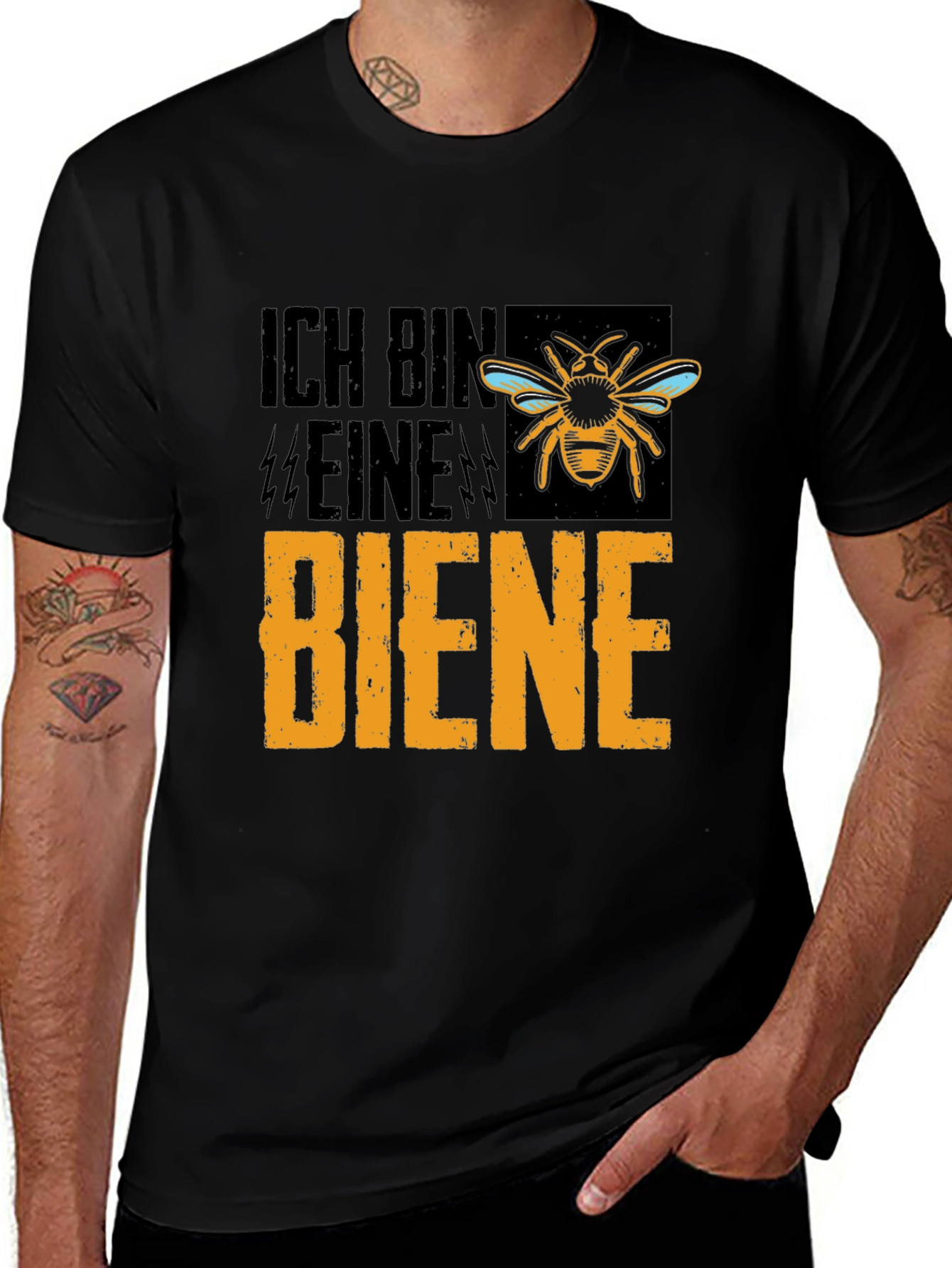 Black Ich Bin Eine Biene T-Shirt - Funny Bee Keeper Tee main image
