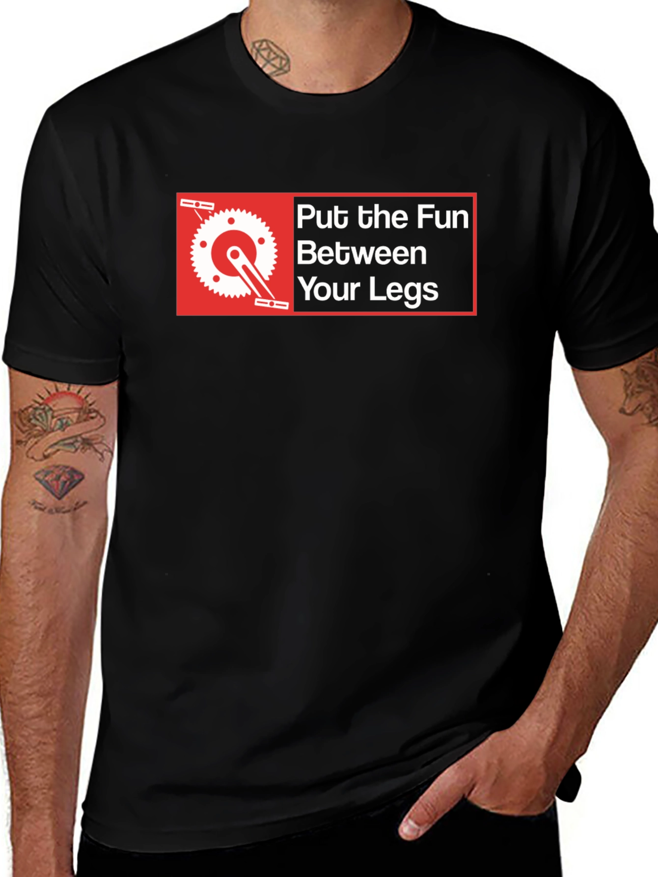 Variant 17 of Funny "Put the Fun Between Your Legs" Graphic Tee