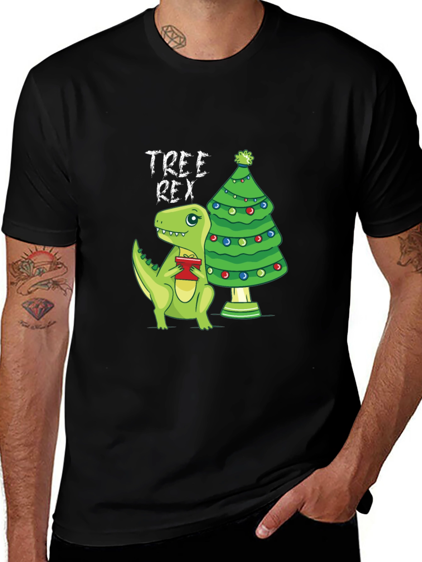 Tree Rex Christmas T-Shirt - Dinosaur Holiday Tee