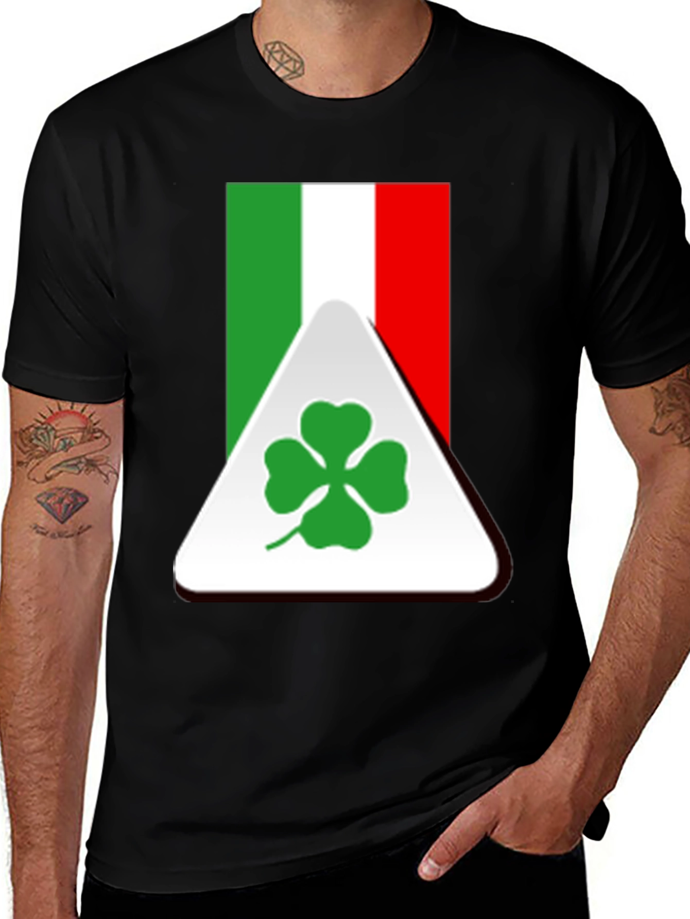 Variant 22 of Italian Flag Clover T-Shirt