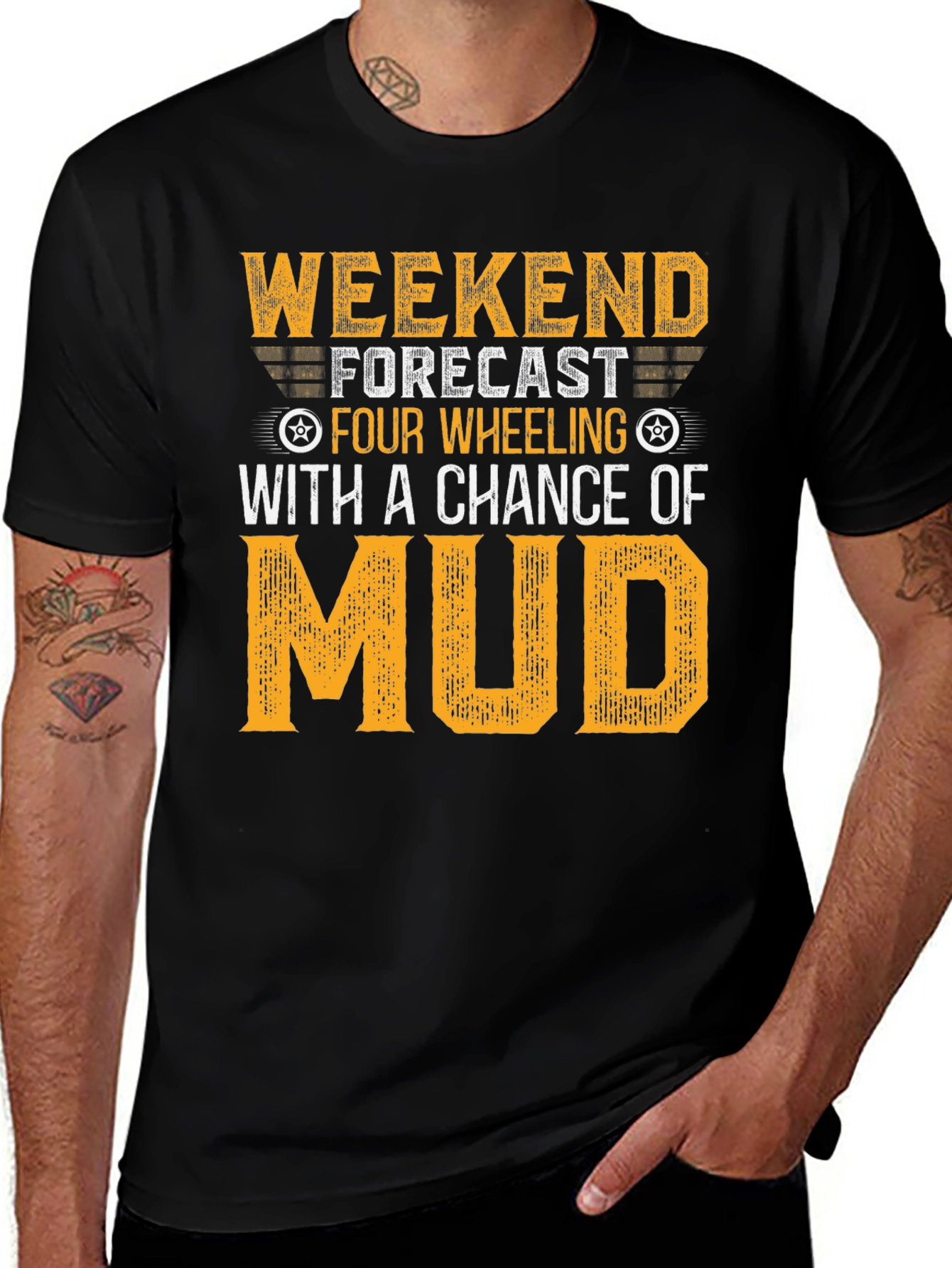 Variant 30 of Weekend Forecast Four Wheeling T-Shirt