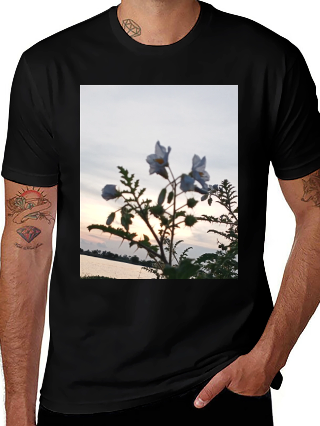 Variant 9 of Floral Sunset T-Shirt