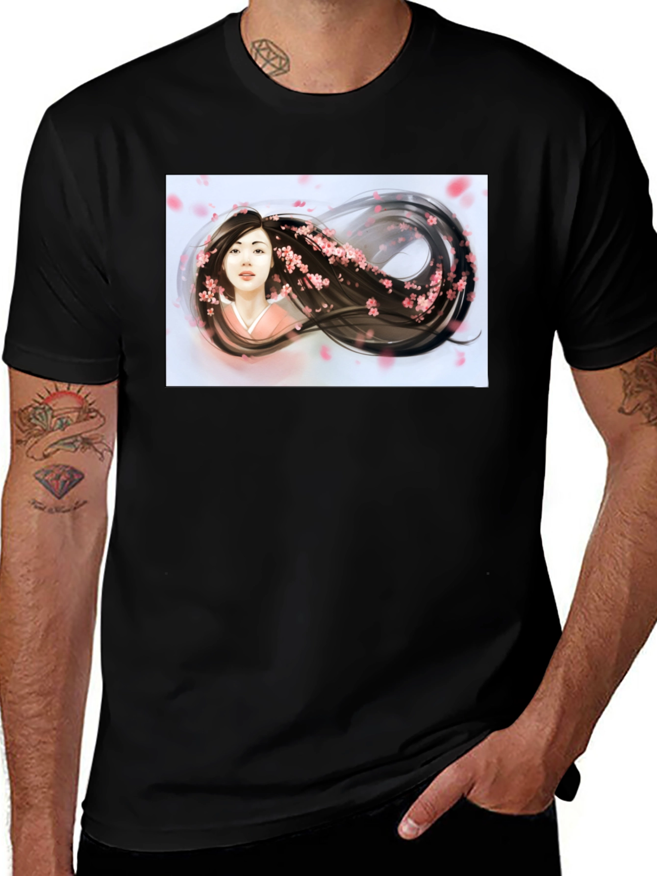 Variant 2 of Sakura Dream T-Shirt - Artistic Graphic Tee