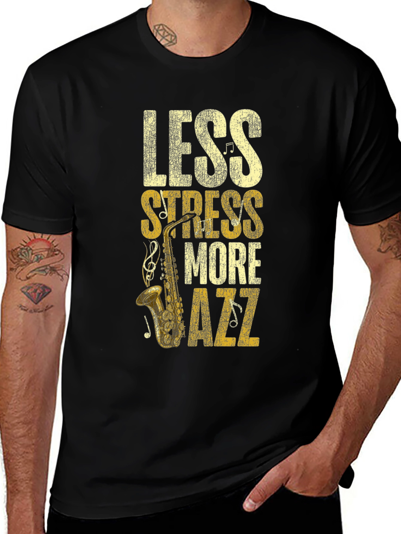 Variant 4 of Less Stress More Jazz Graphic Tee