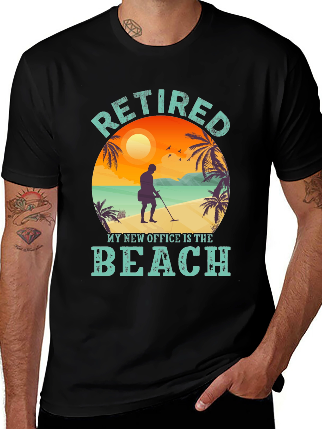 Variant 8 of Retired Beach T-Shirt