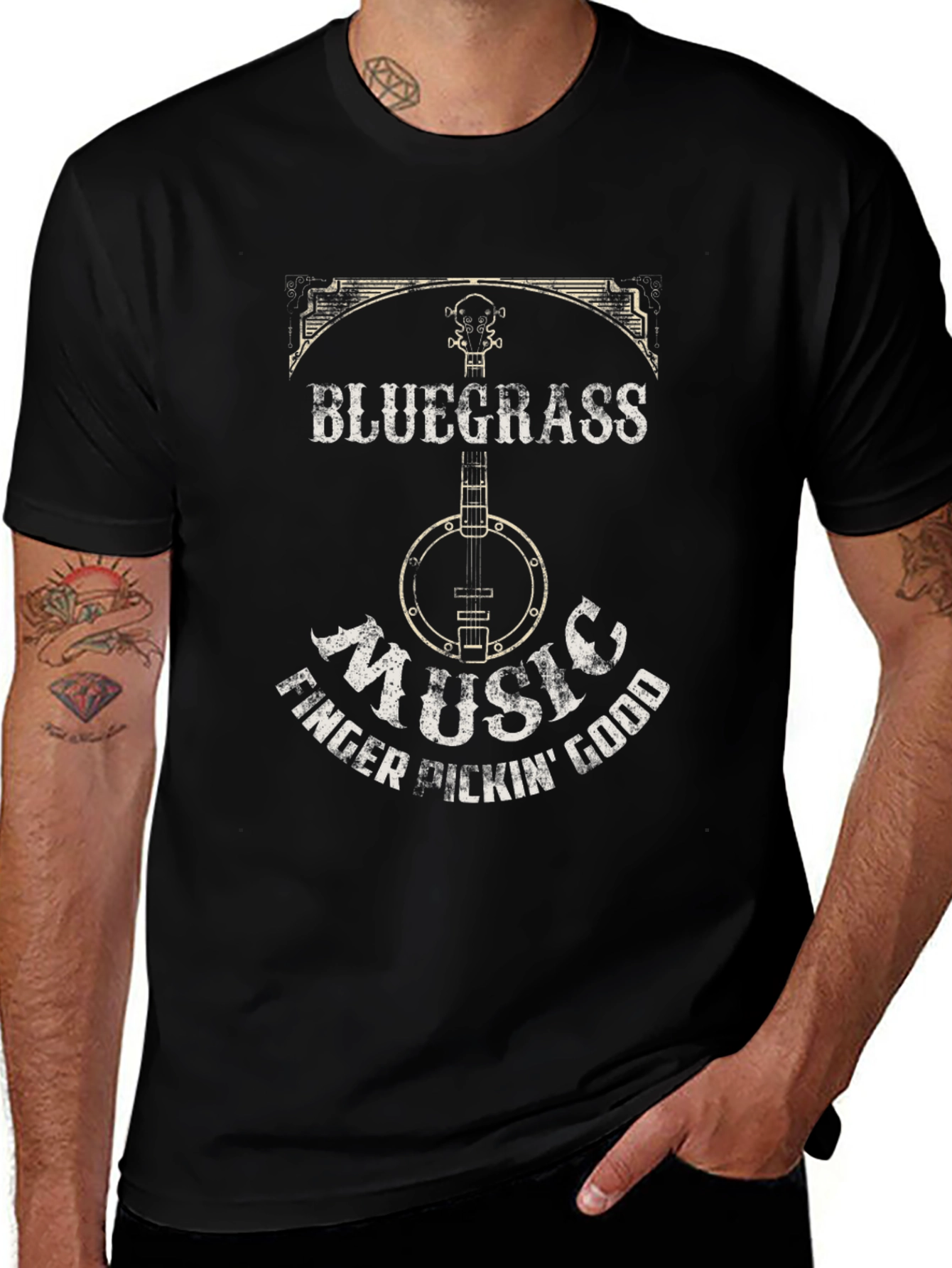 Variant 4 of Bluegrass Music Graphic T-Shirt