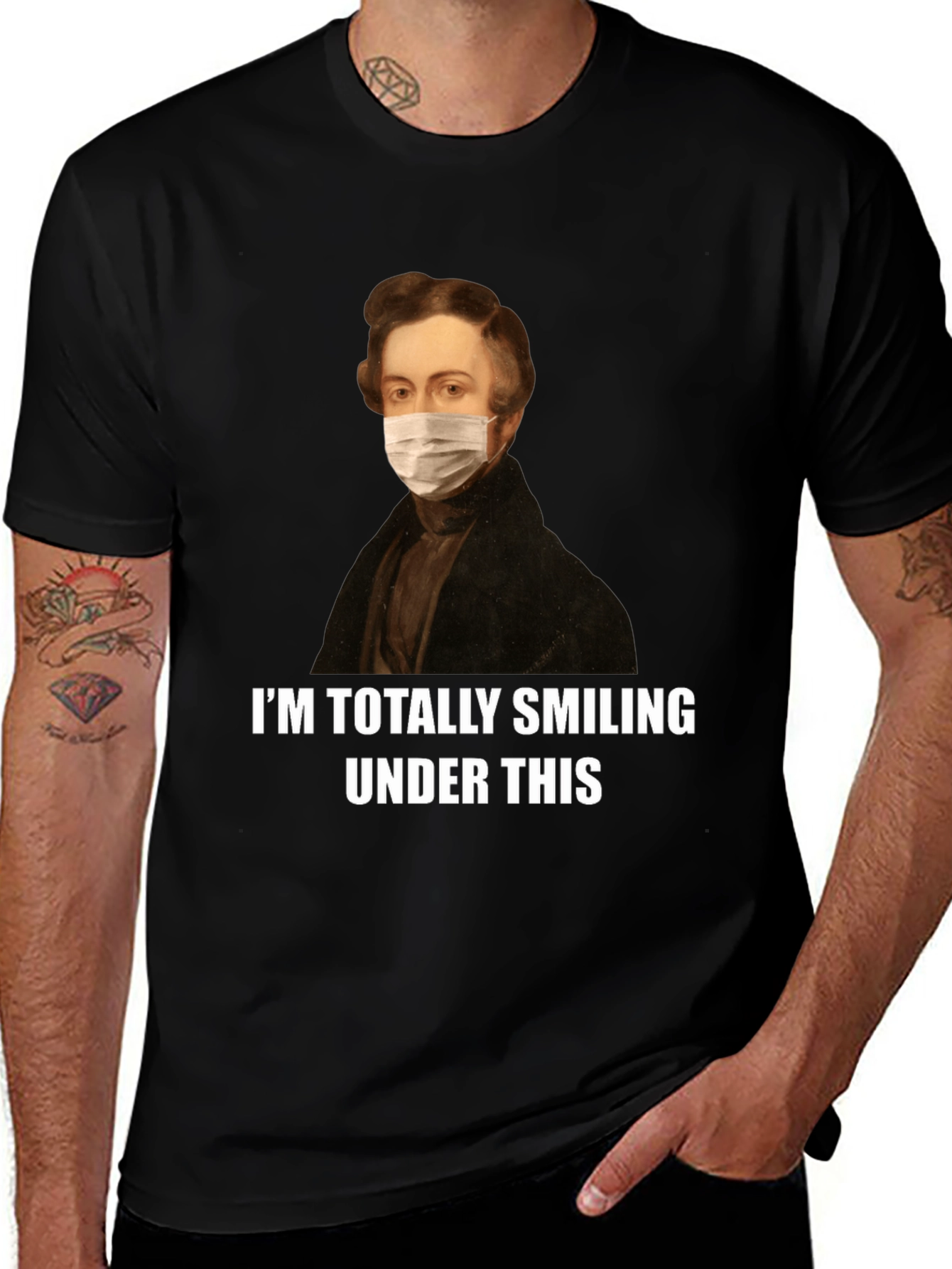 Masked Portrait Humor T-Shirt