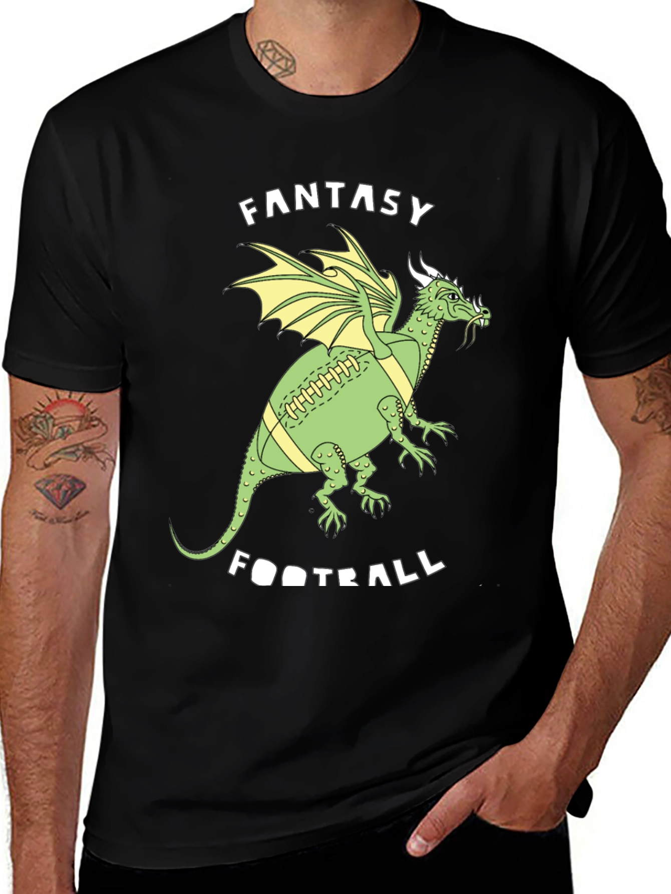Fantasy Football Dragon T-Shirt - Green