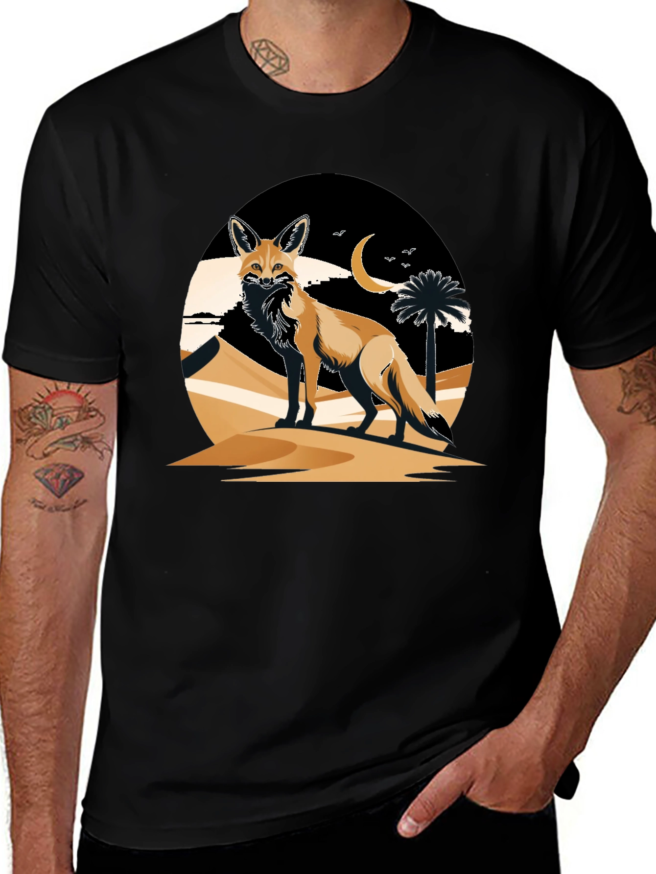 Variant 7 of Desert Fox Graphic Tee - Unique Design