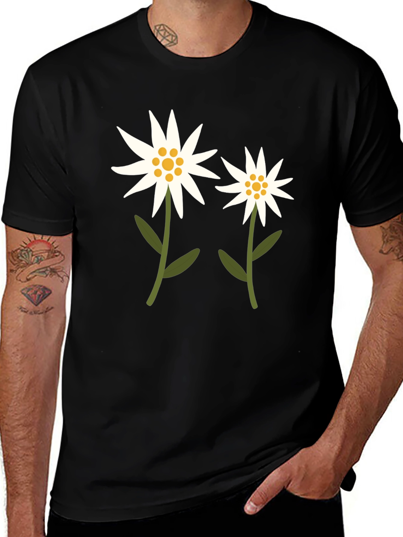 Variant 5 of Edelweiss Flower Graphic T-Shirt