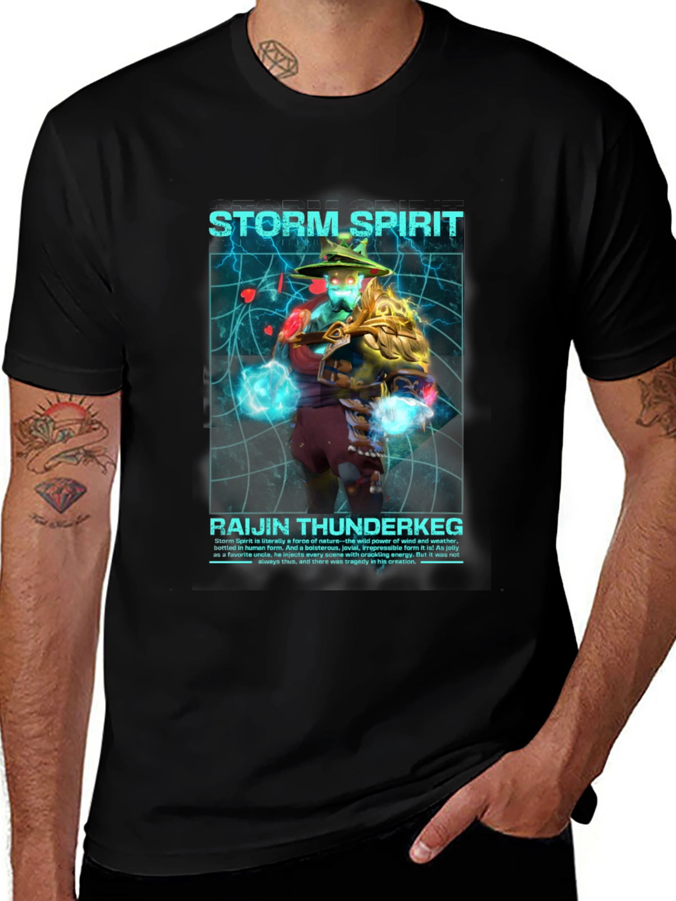 Storm Spirit Raijin Thunderkeg Graphic T-Shirt