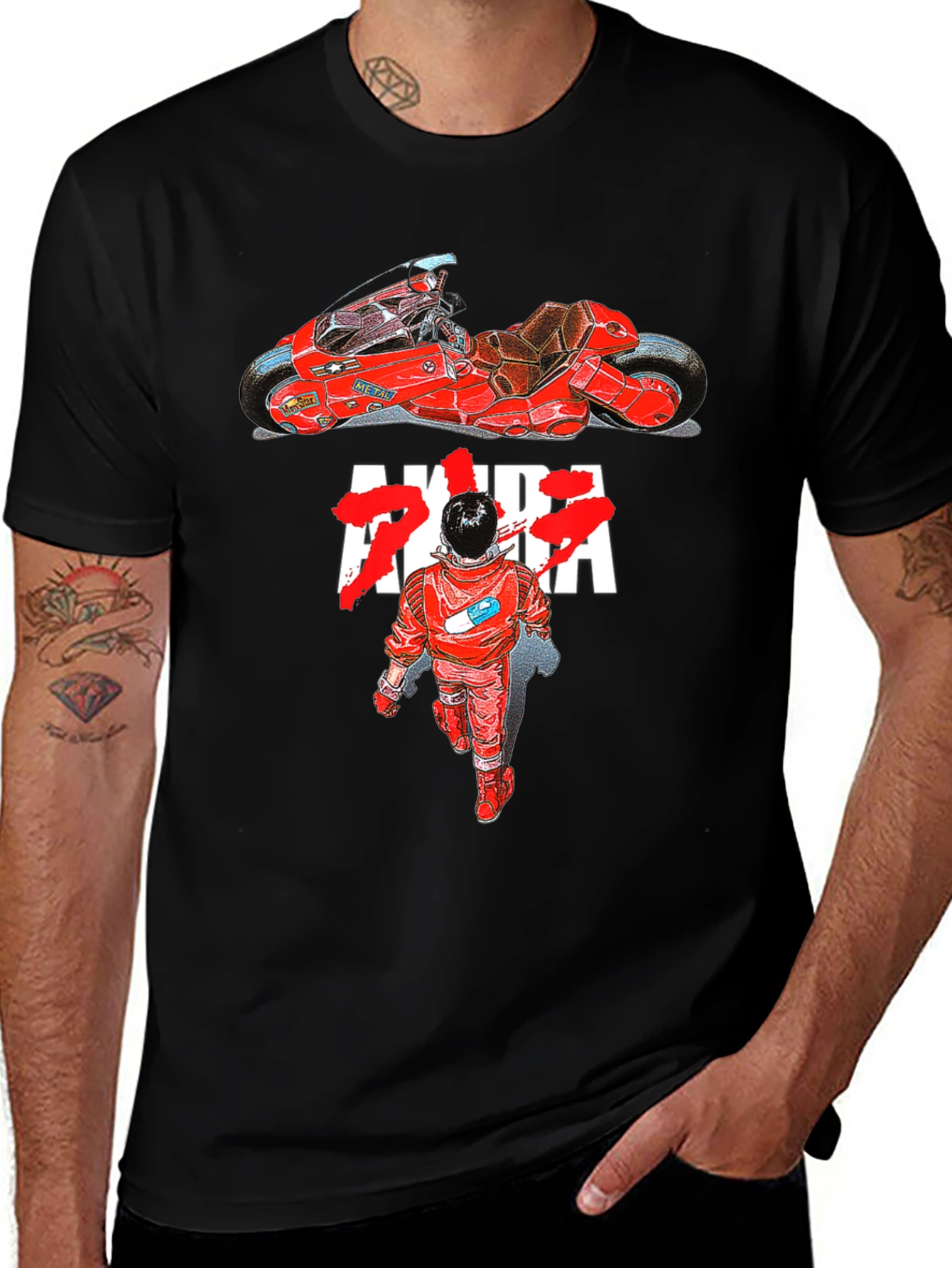 Akira Anime Graphic T-Shirt, Motorcycle Tee