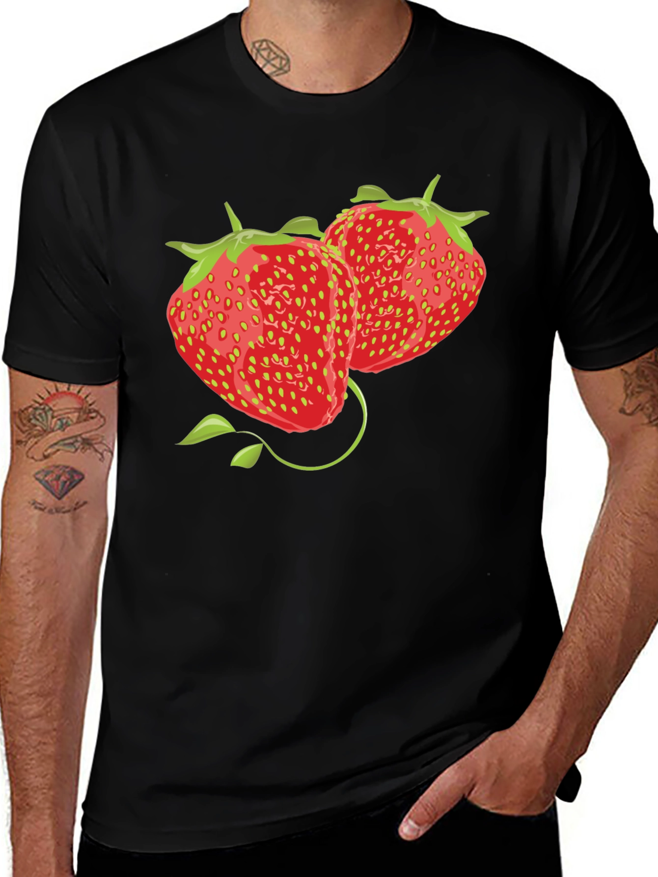 Variant 7 of Strawberry Graphic Tee - Fresh Fruit T-Shirt