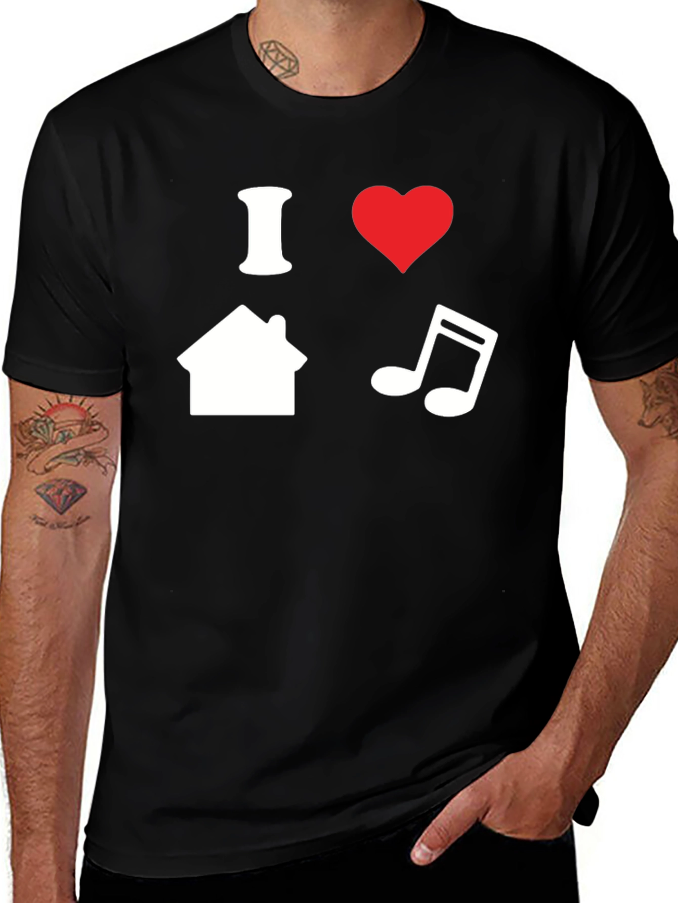 Variant 16 of I Heart House Music Graphic T-Shirt