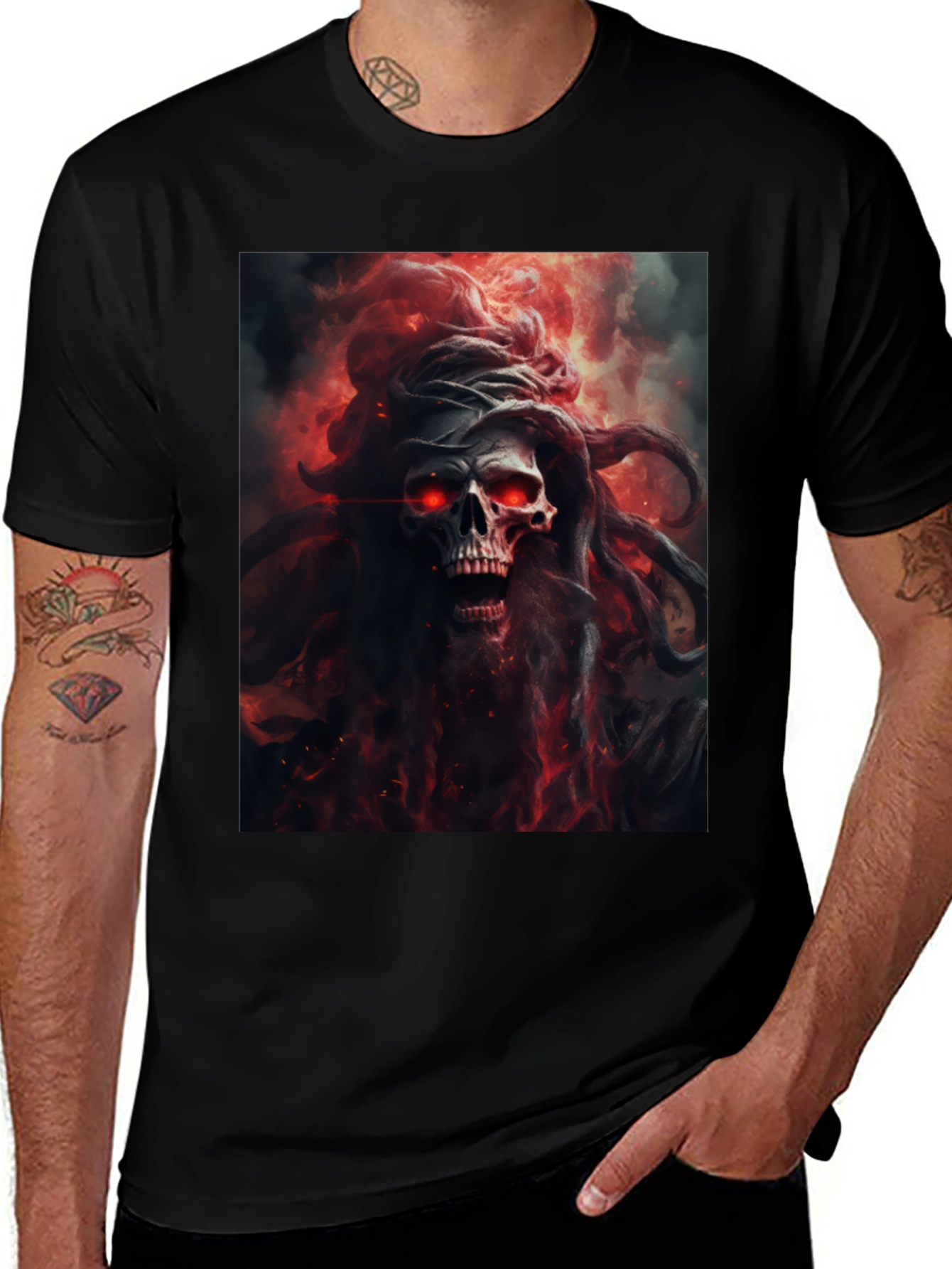 Grim Reaper Graphic T-Shirt - Black