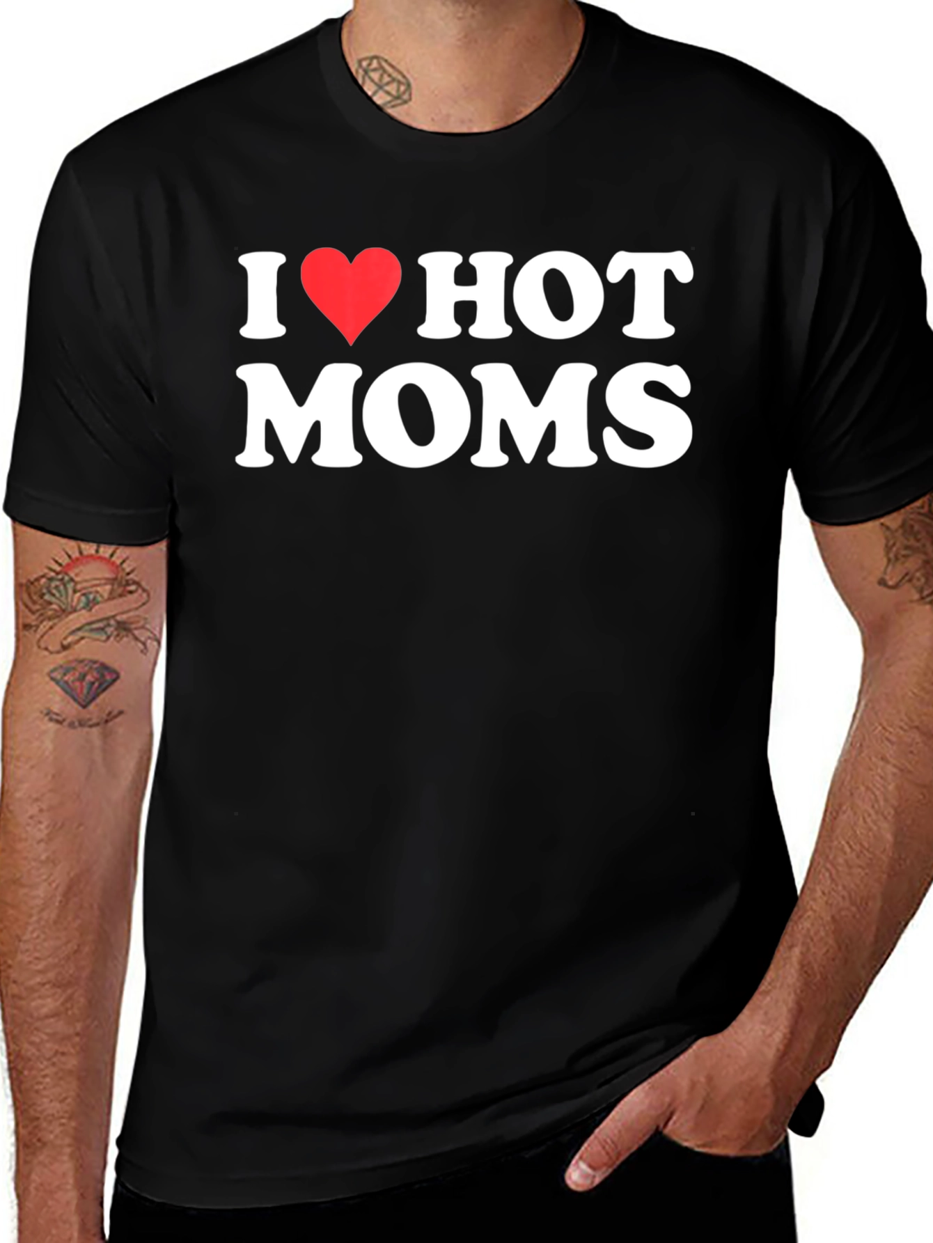 Variant 6 of I Heart Hot Moms Graphic T-Shirt