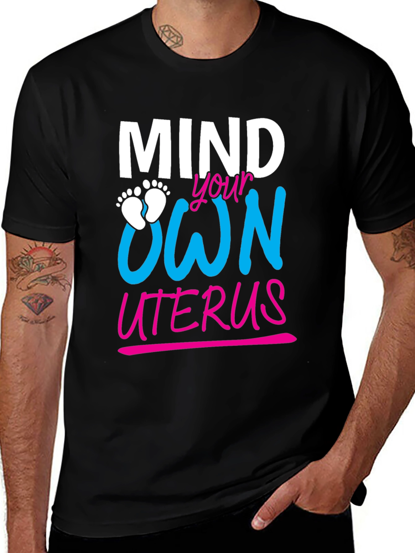 Variant 23 of Mind Your Own Uterus Graphic T-Shirt