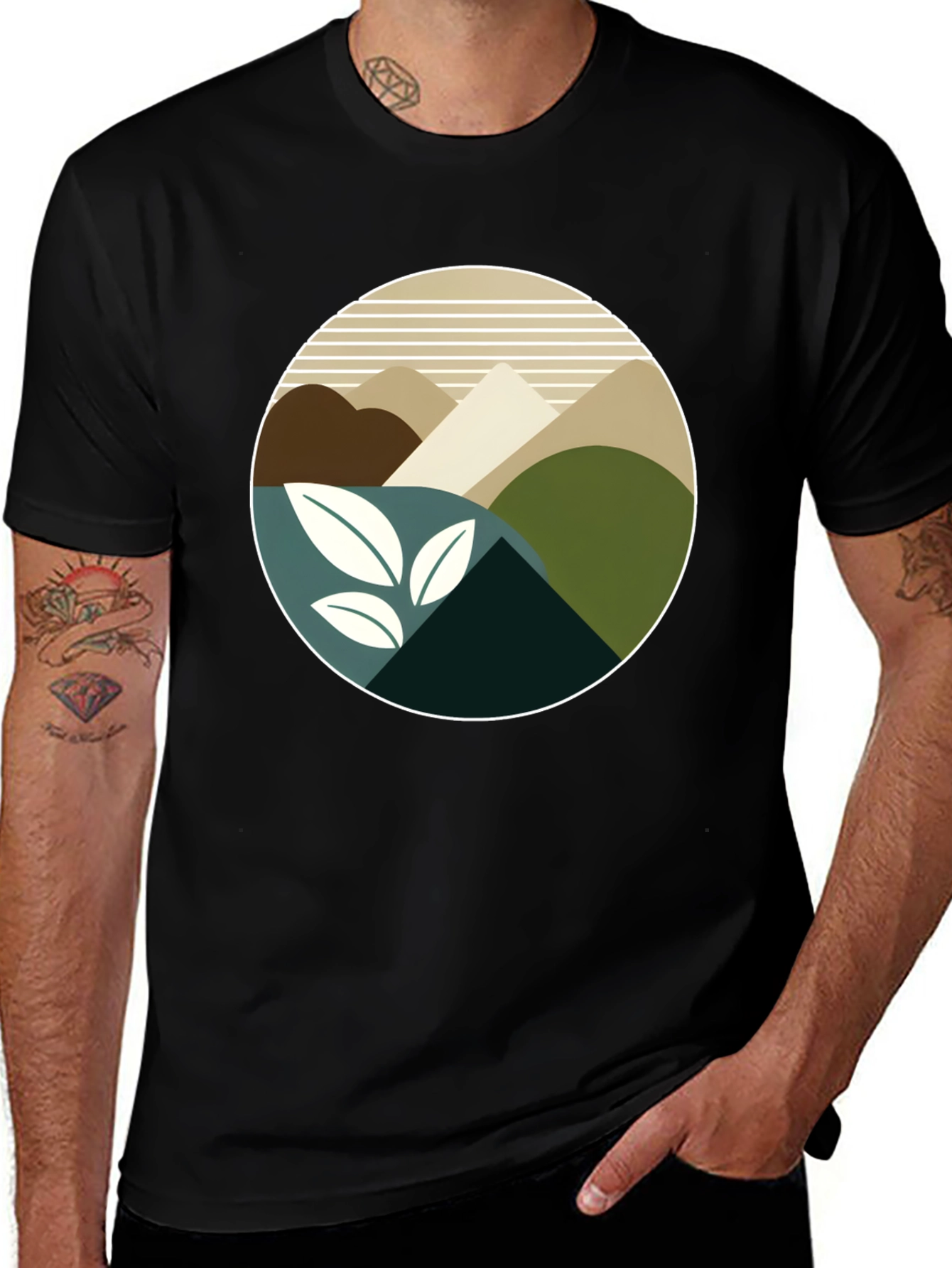 Variant 9 of Nature Inspired Graphic Tee - Black