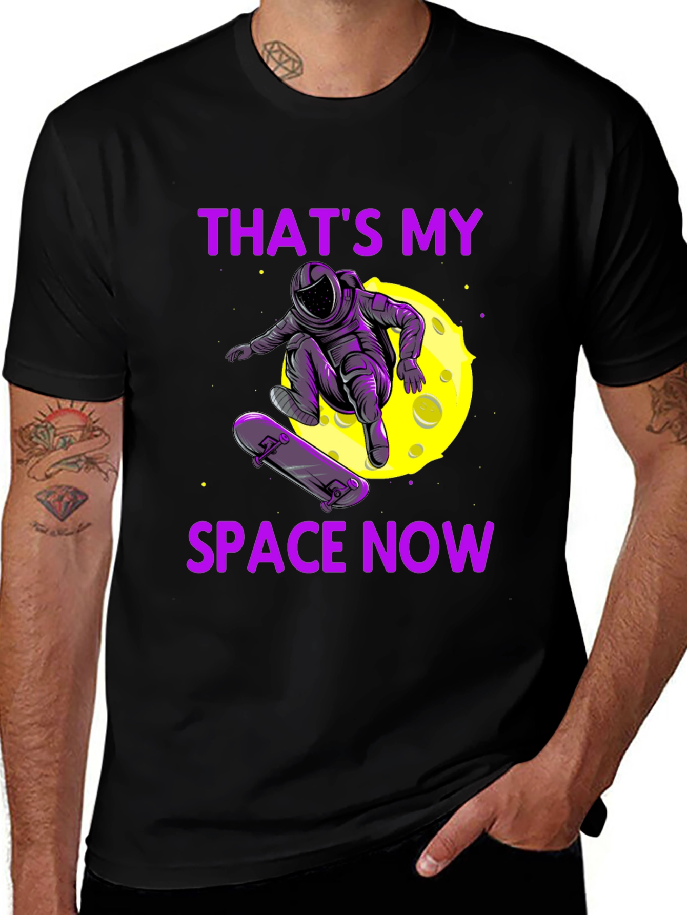 Variant 7 of Astronaut Skateboarder Graphic Tee - That's My Space Now