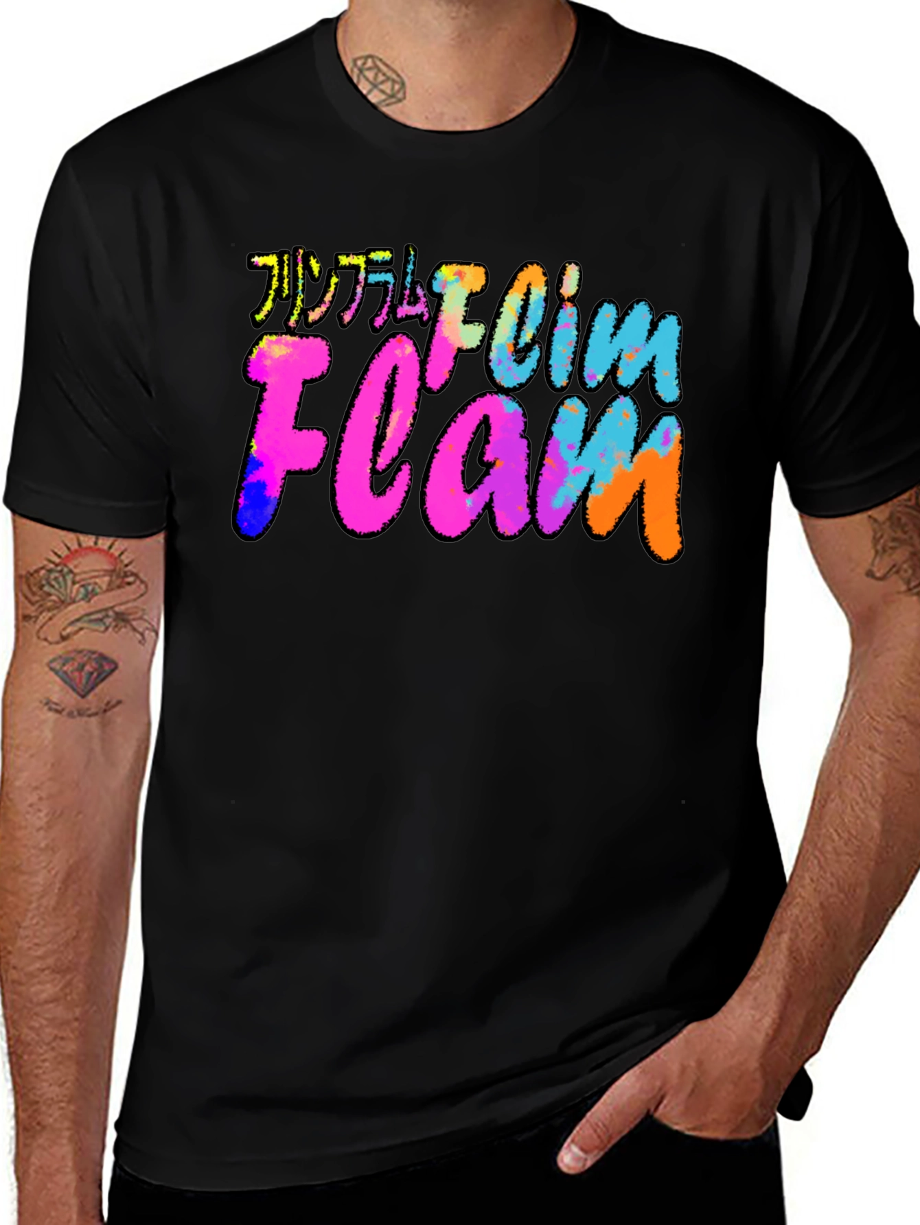 Variant 30 of Flam Flim T-Shirt: Colorful Graphic Tee