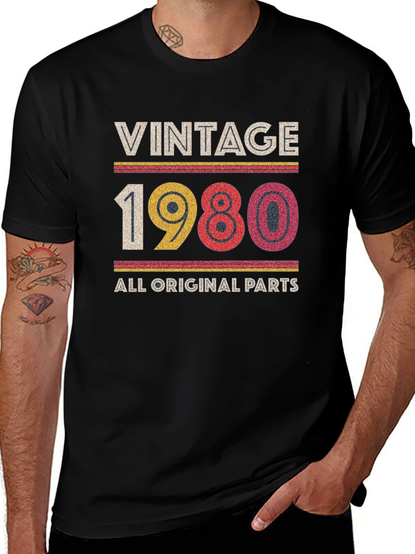 Variant 9 of Vintage 1980 All Original Parts T-Shirt