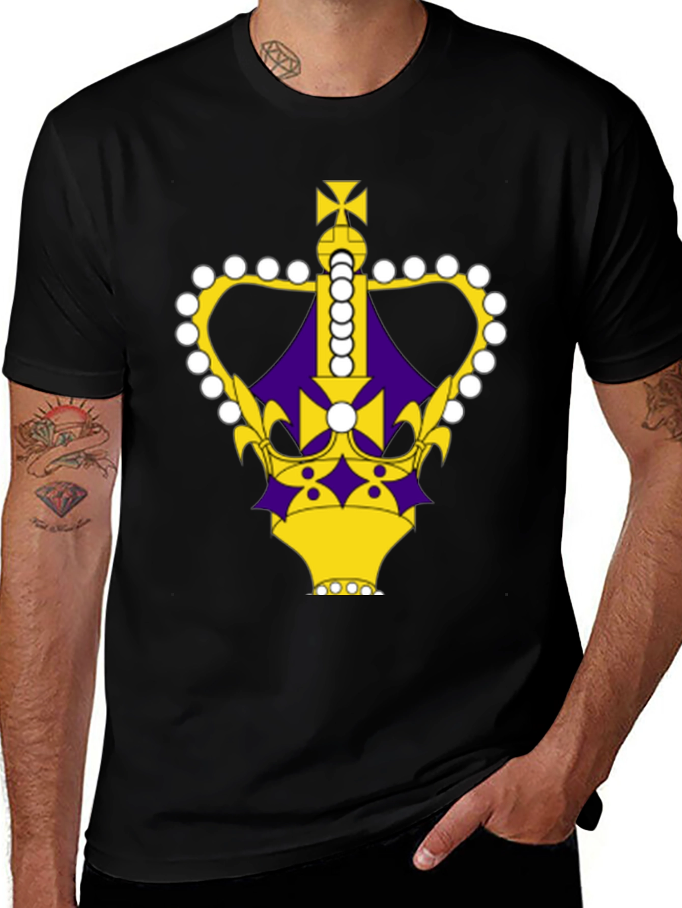 Variant 8 of Crown Graphic Tee - Royal Style