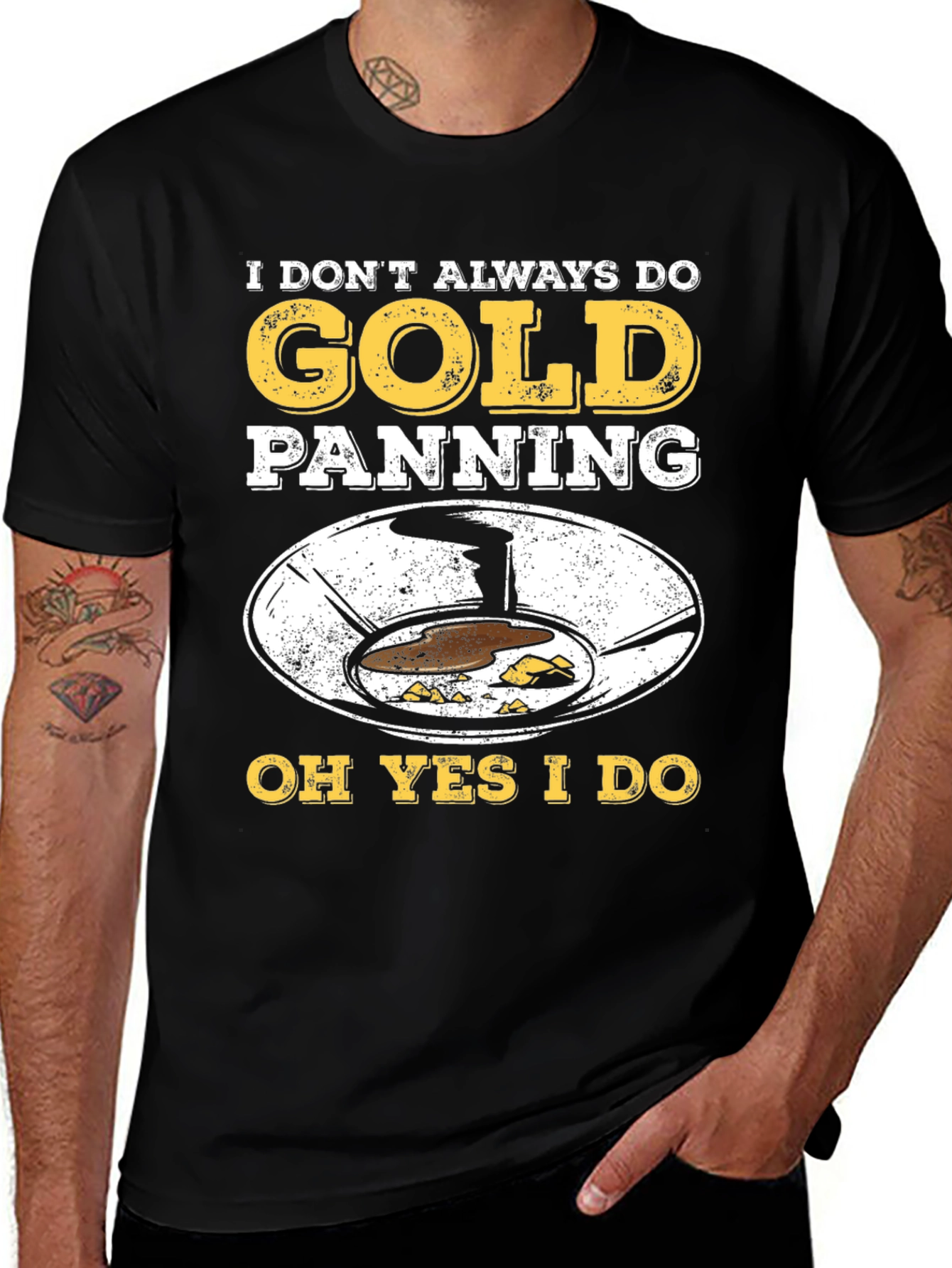 Variant 2 of Gold Panning T-Shirt - Humorous Mining Tee