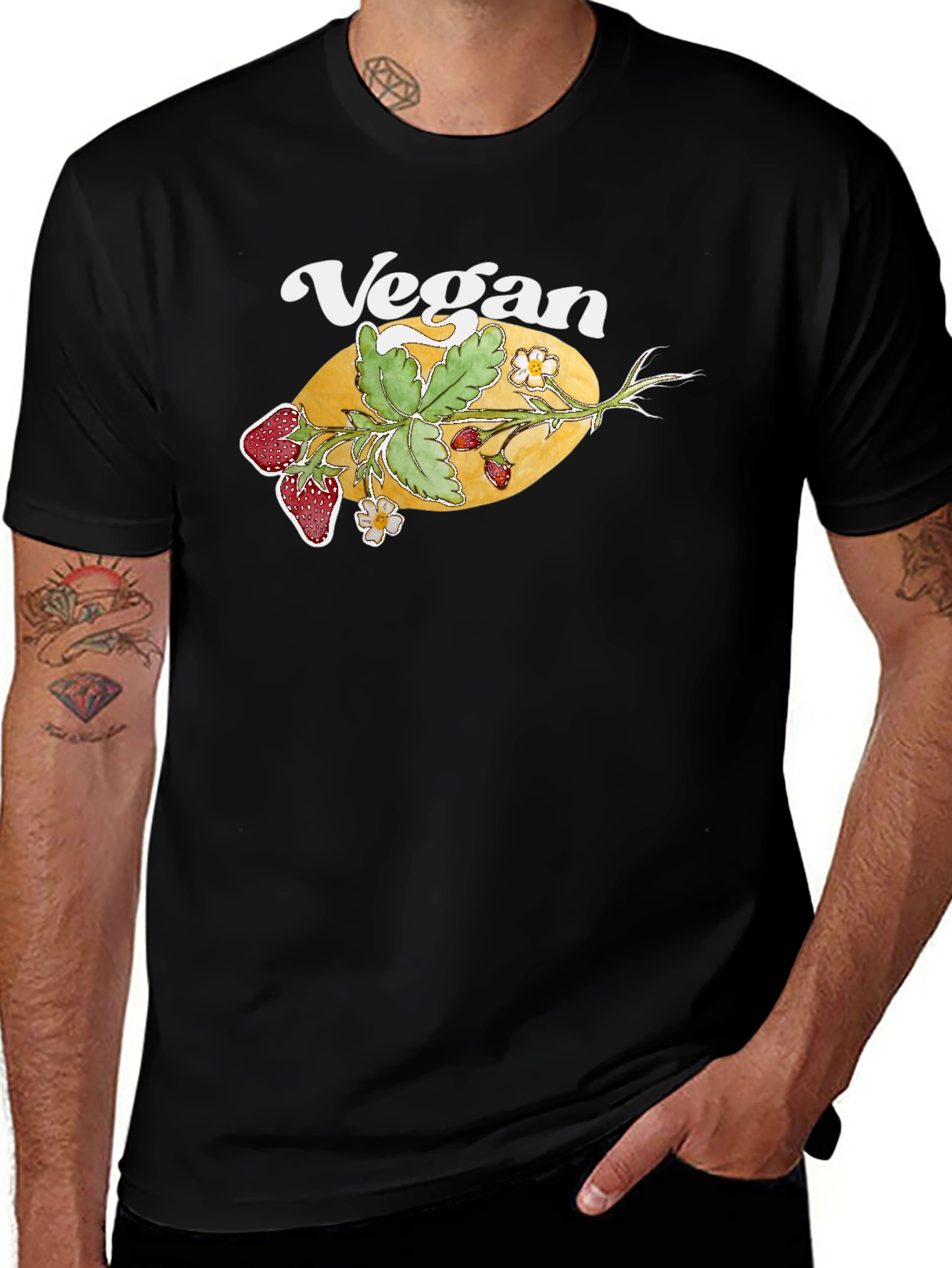 Variant 16 of Vegan Strawberry Graphic Tee