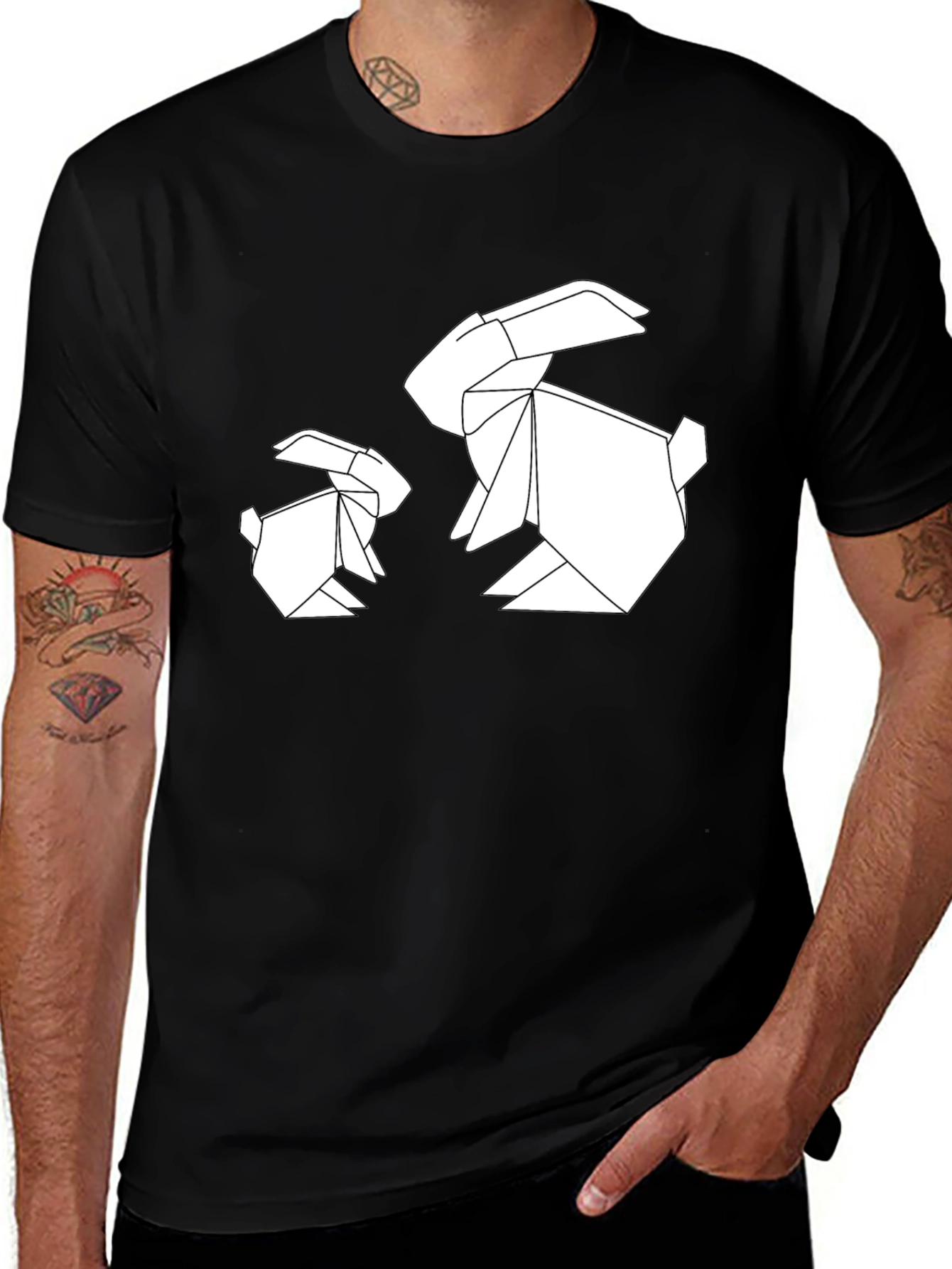 Origami Rabbits Graphic Tee