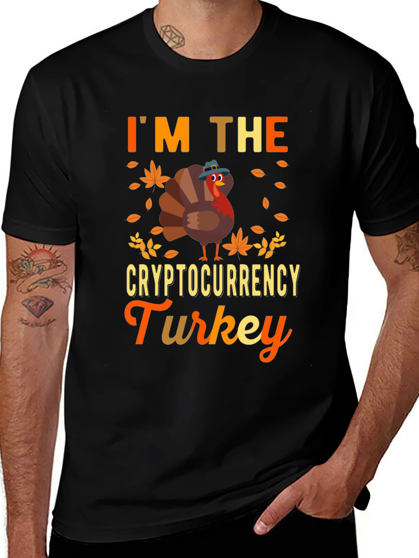 Black Cryptocurrency Turkey T-Shirt main image