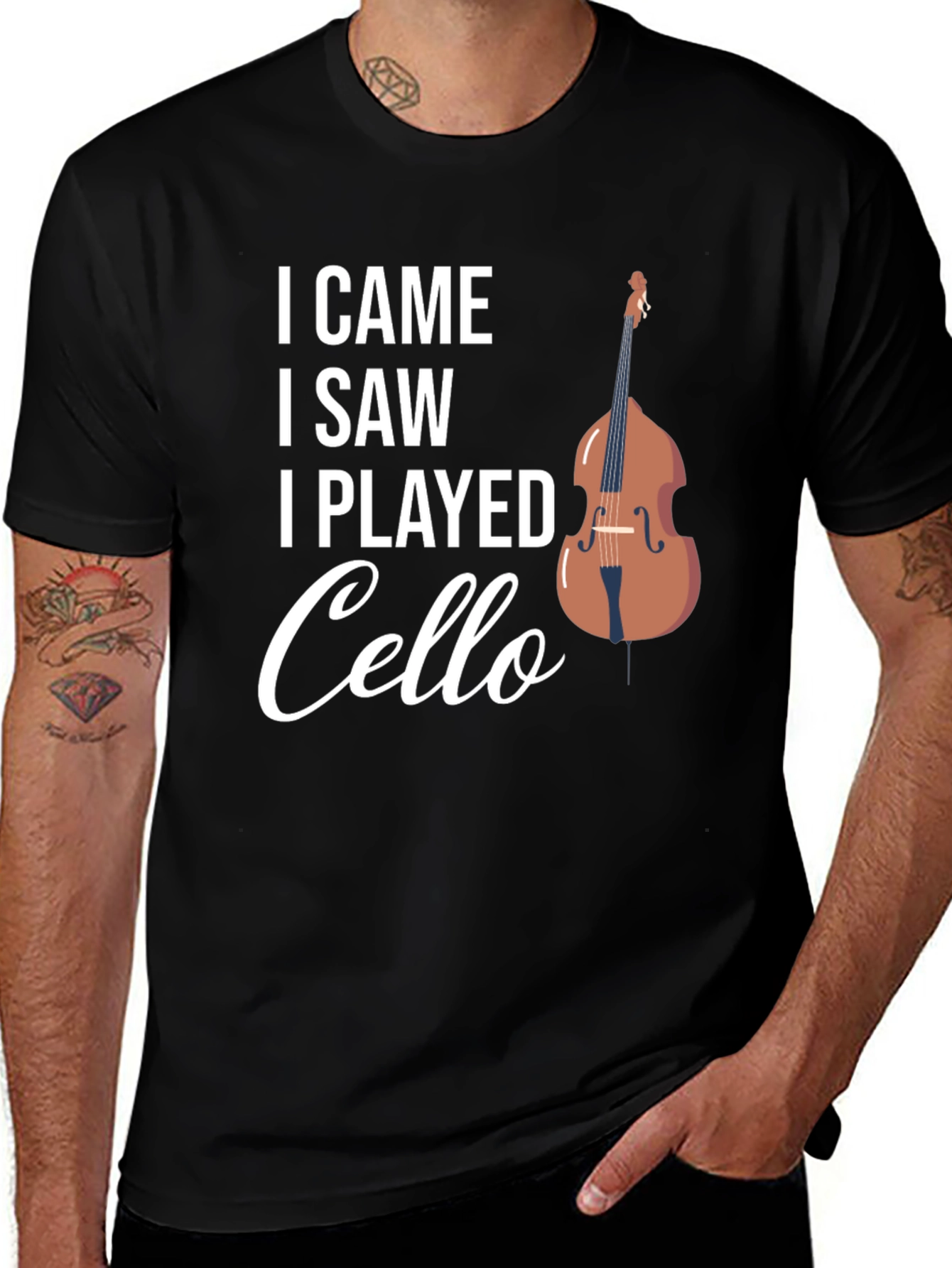 Variant 3 of I Came I Saw I Played Cello T-Shirt