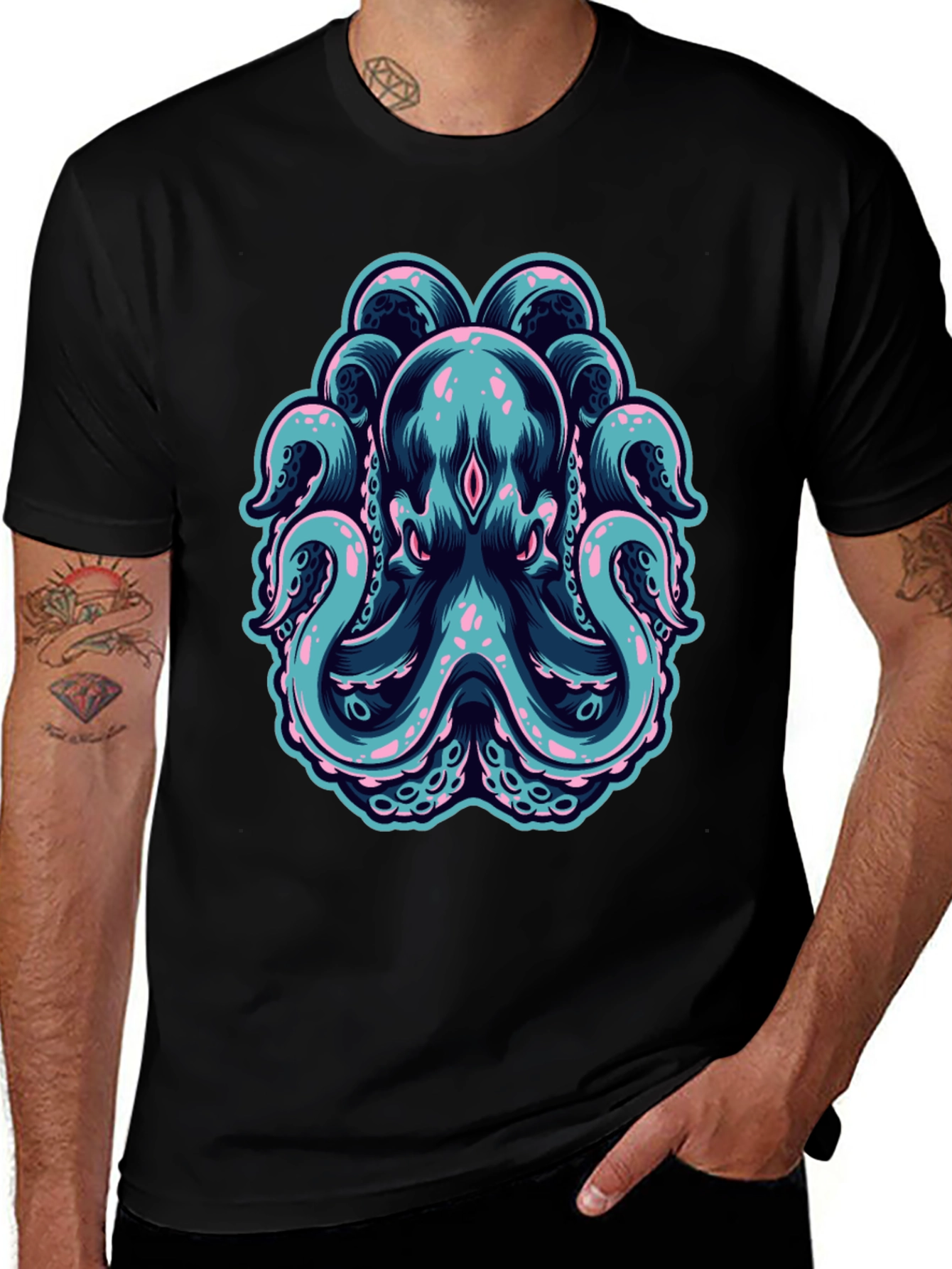 Variant 4 of Cool Octopus Graphic T-Shirt
