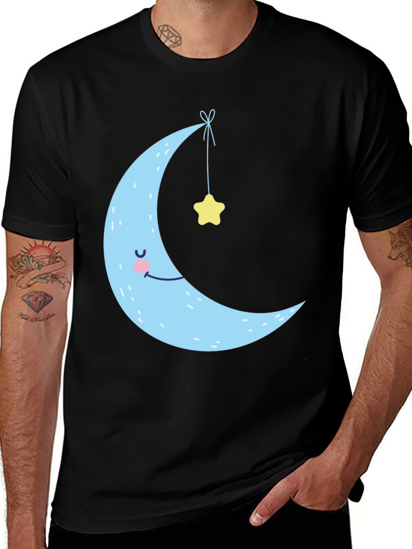 Variant 15 of Dreamy Crescent Moon & Star Graphic Tee