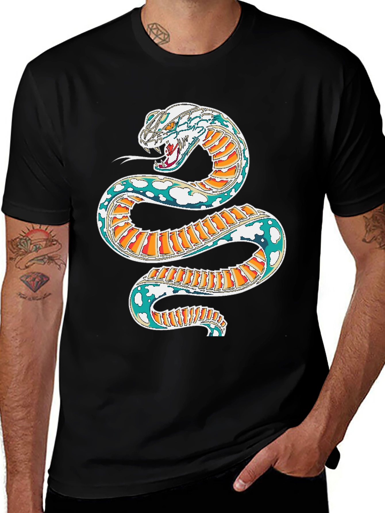 Variant 19 of Snake Graphic Tee | Cool Reptile Design