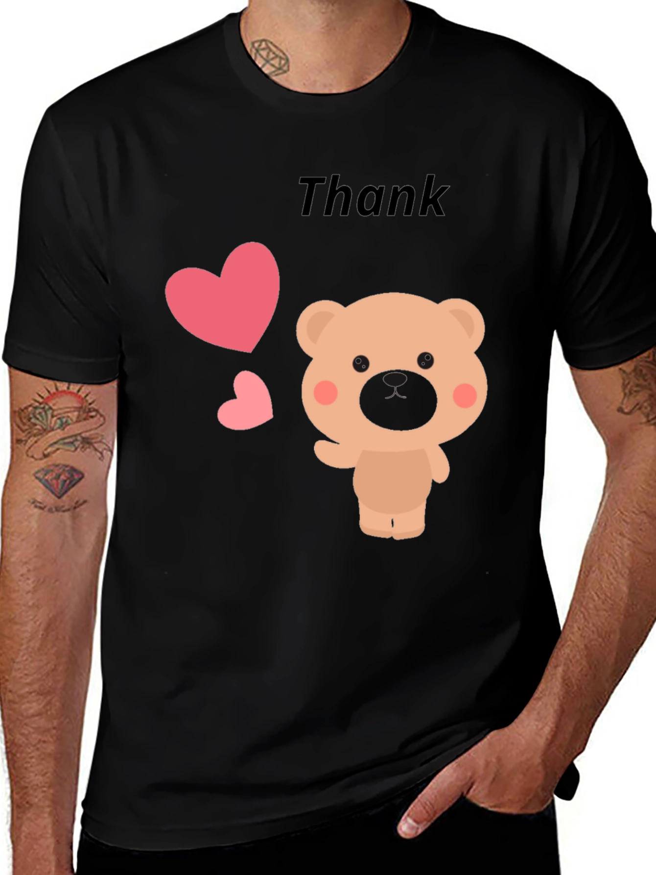 Cute Bear "Thank" T-Shirt