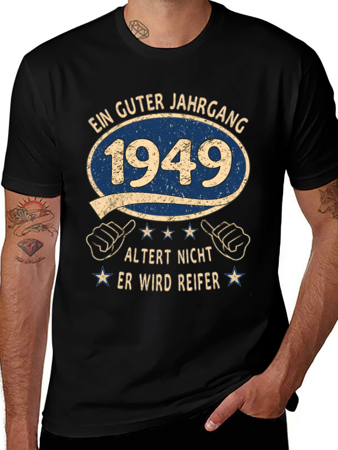 Variant 23 of Vintage 1949 Birthday T-Shirt - Aged to Perfection!
