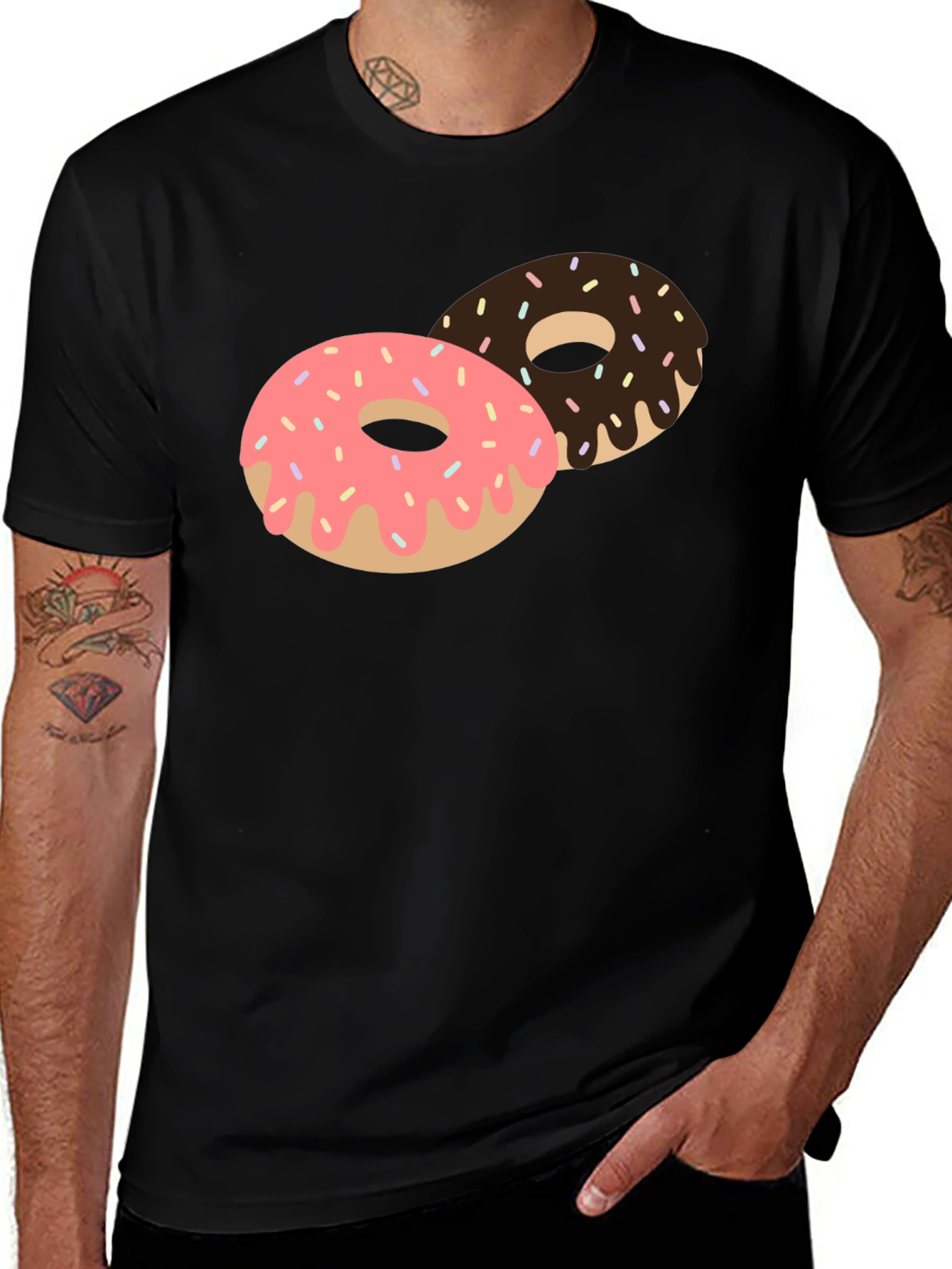 Donut Graphic Black Tee