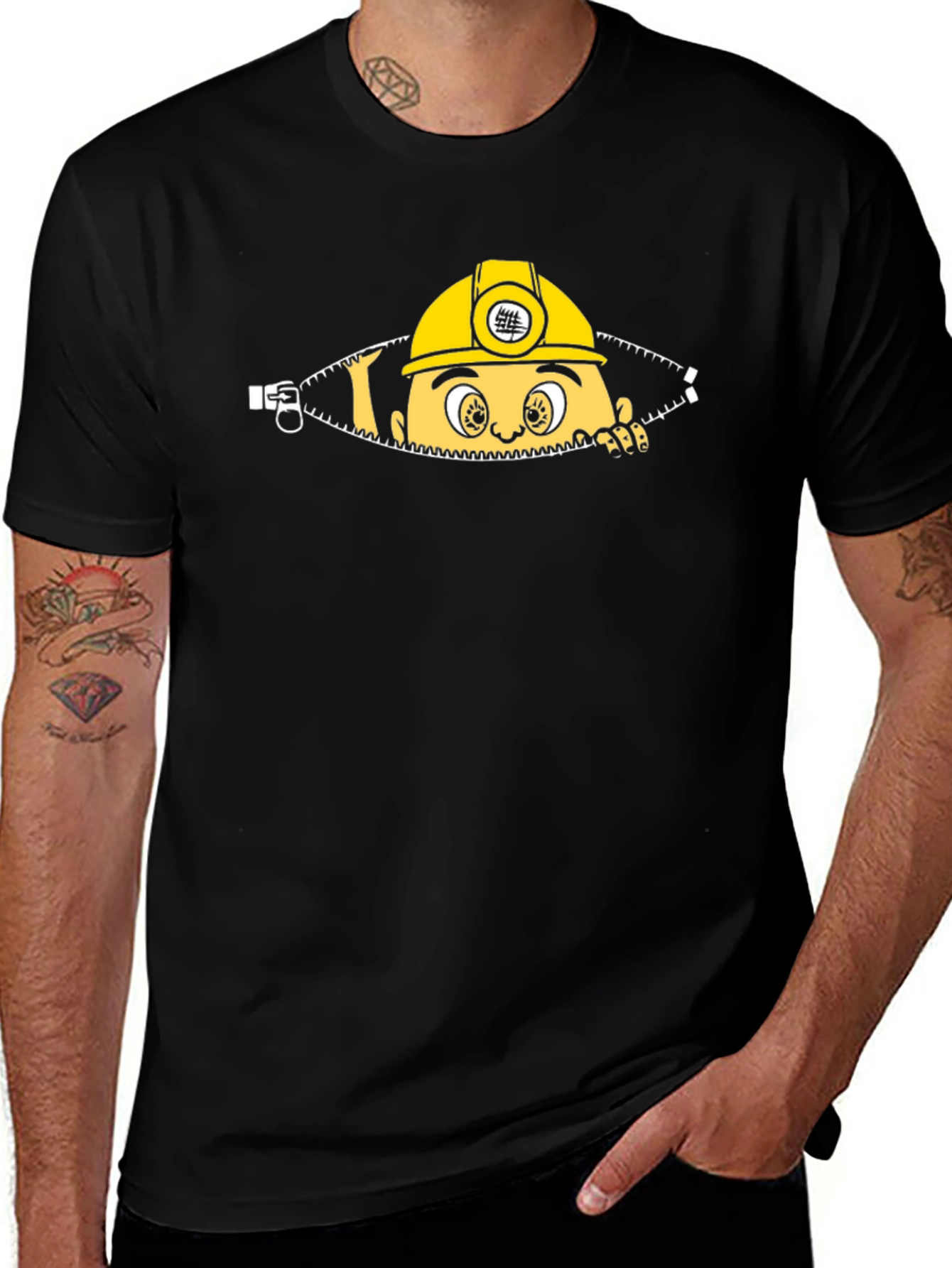 Variant 30 of Miner Cartoon Graphic T-Shirt