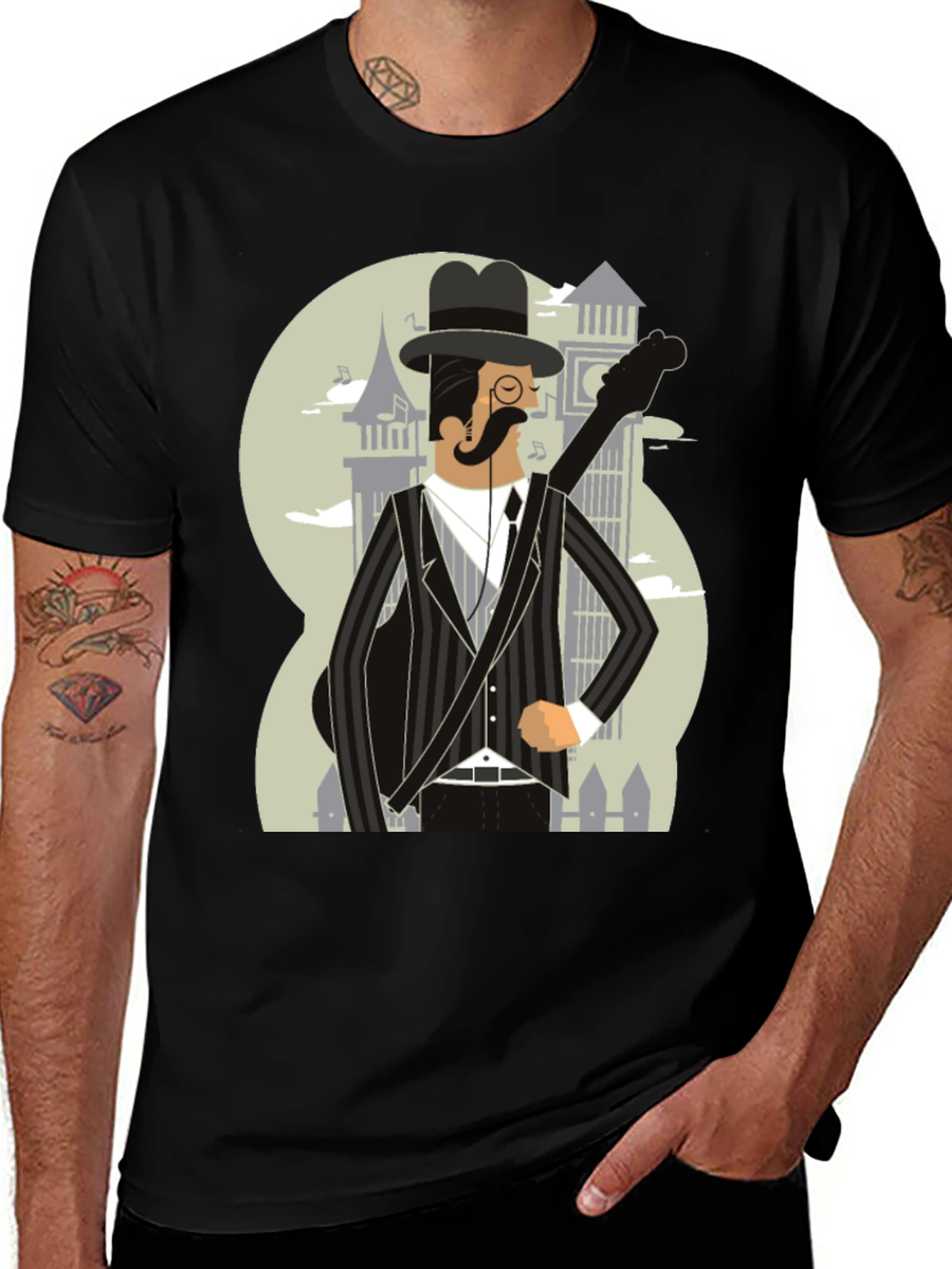 Variant 12 of Dapper Musician Graphic Tee