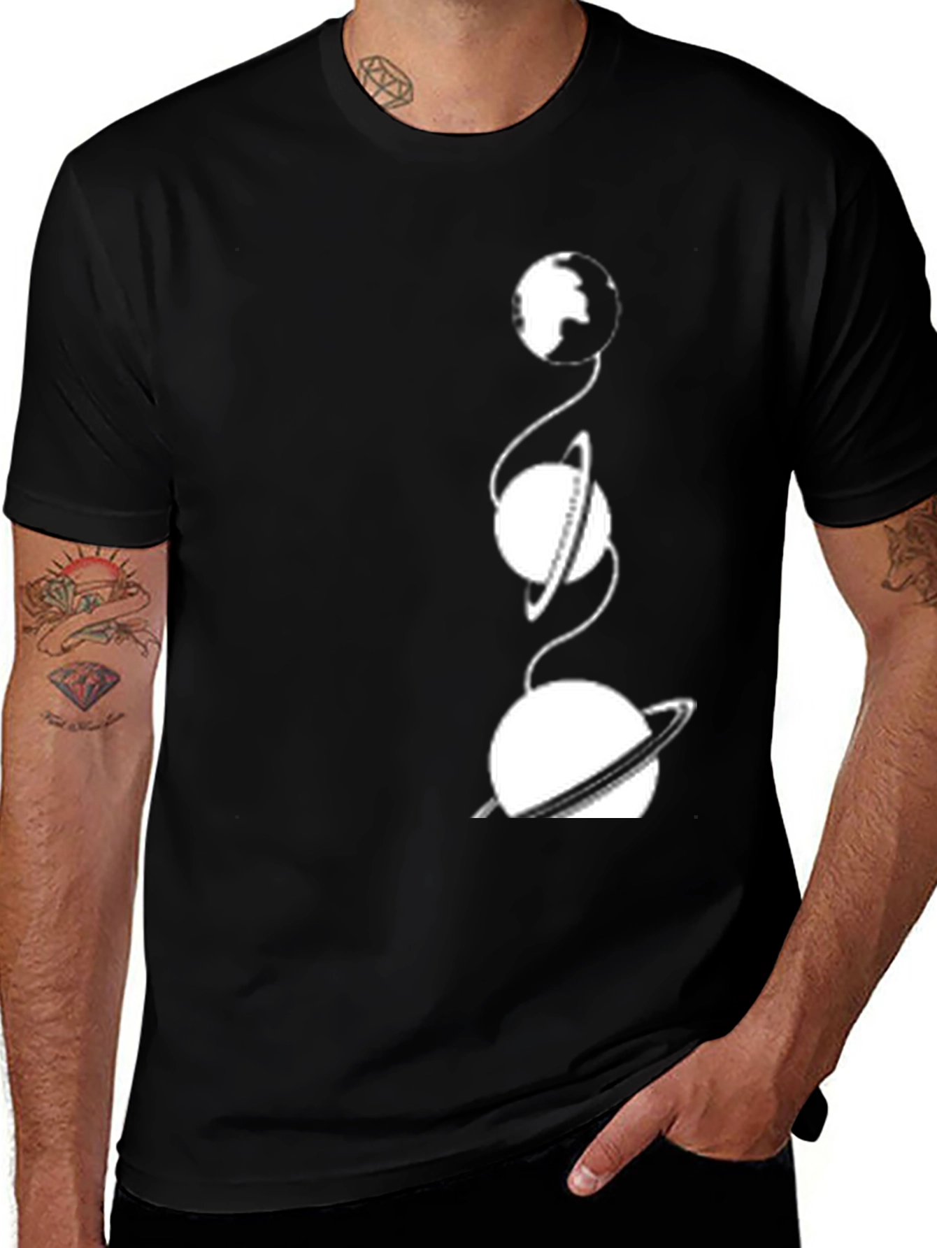 Variant 18 of Planetary Design Black T-Shirt