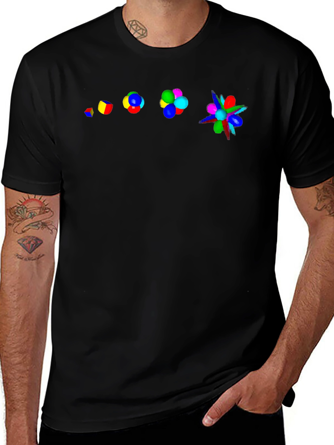 Evolutionary Atom T-Shirt - Colorful Science Tee