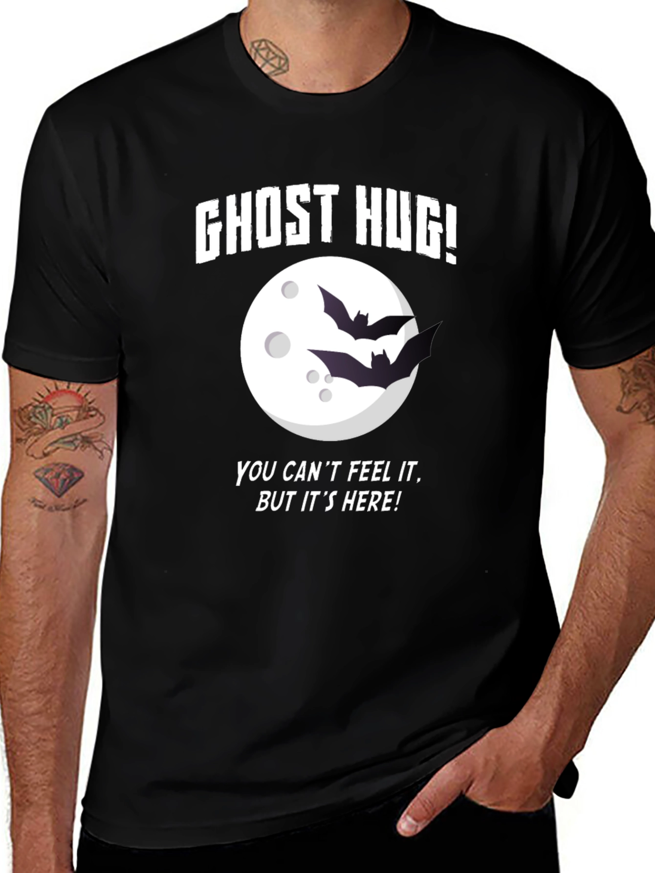Ghost Hug Halloween T-Shirt - Spooky Season Apparel