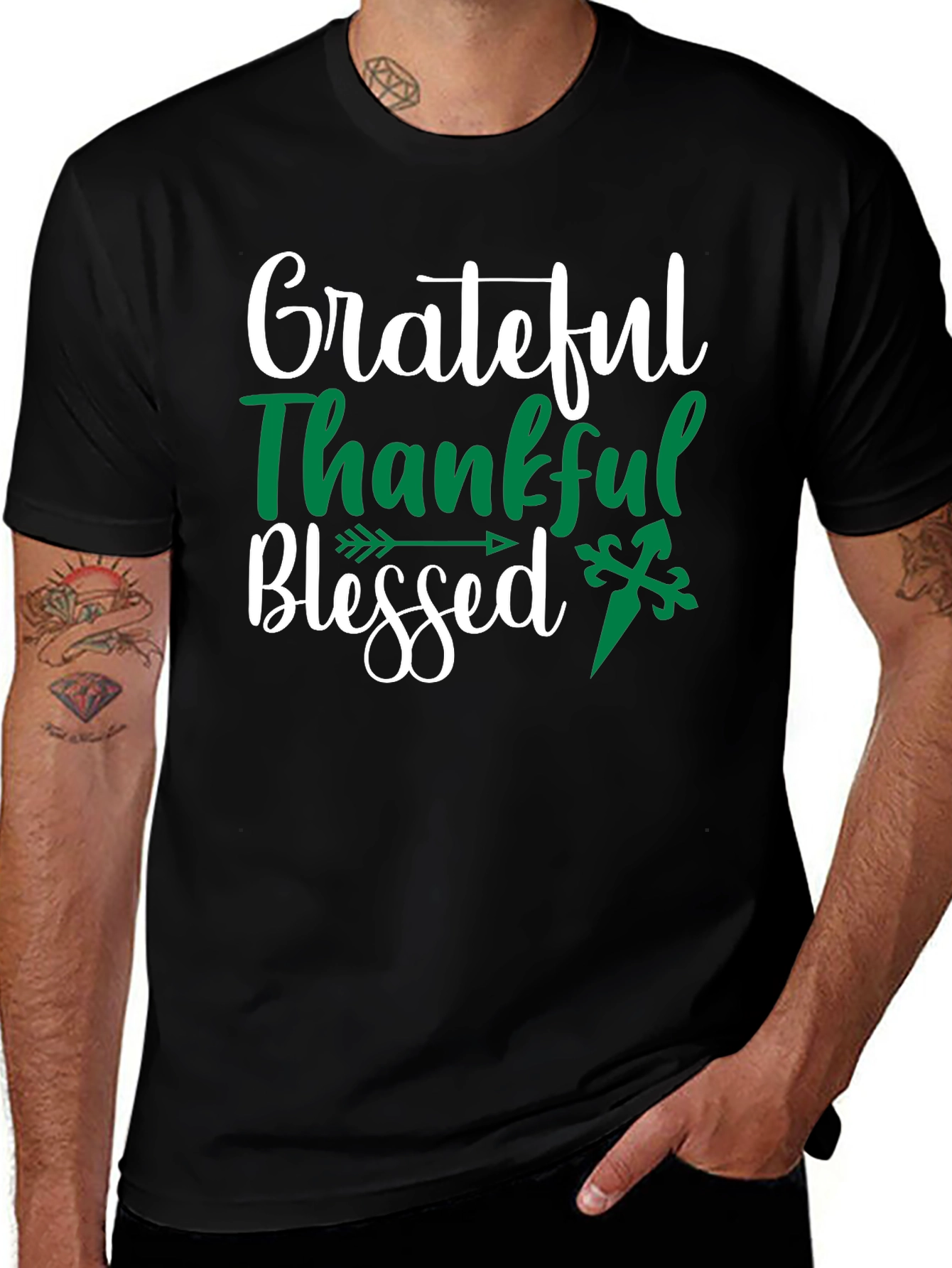 Grateful Thankful Blessed Graphic Tee