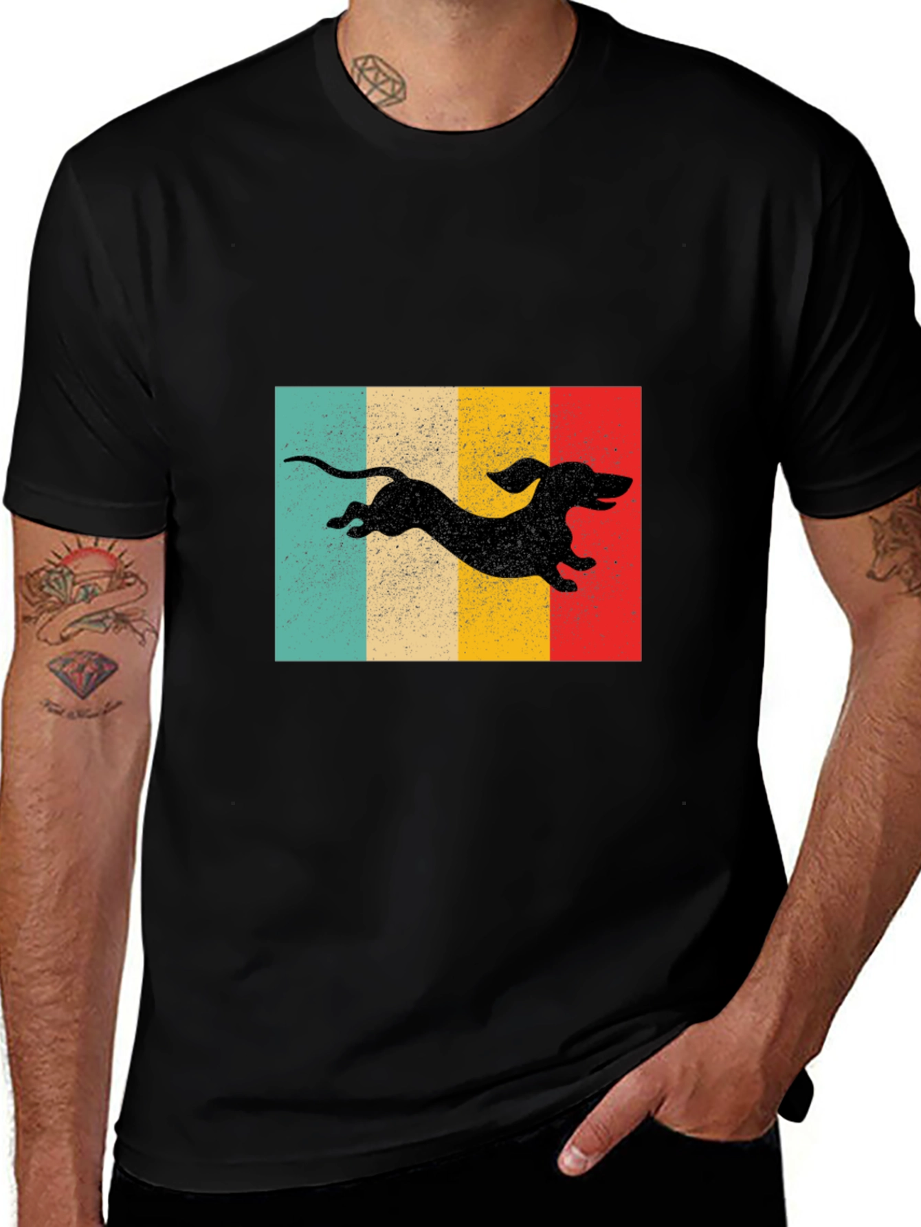 Variant 19 of Retro Dachshund Dog Graphic T-Shirt